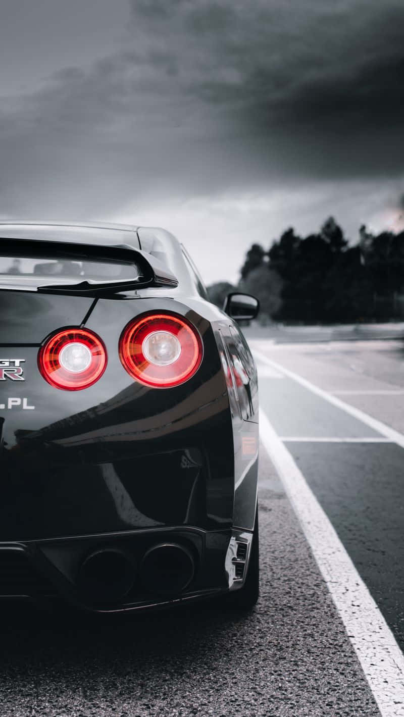 GTR, black, sports car, HD Phone Wallpaper