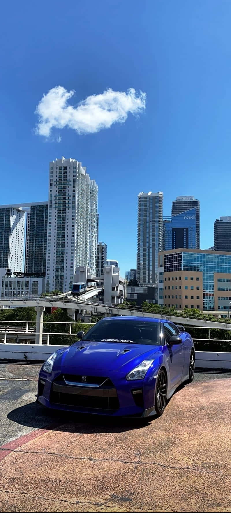 Gtr iPhone, blue, sports car, HD Phone Wallpaper