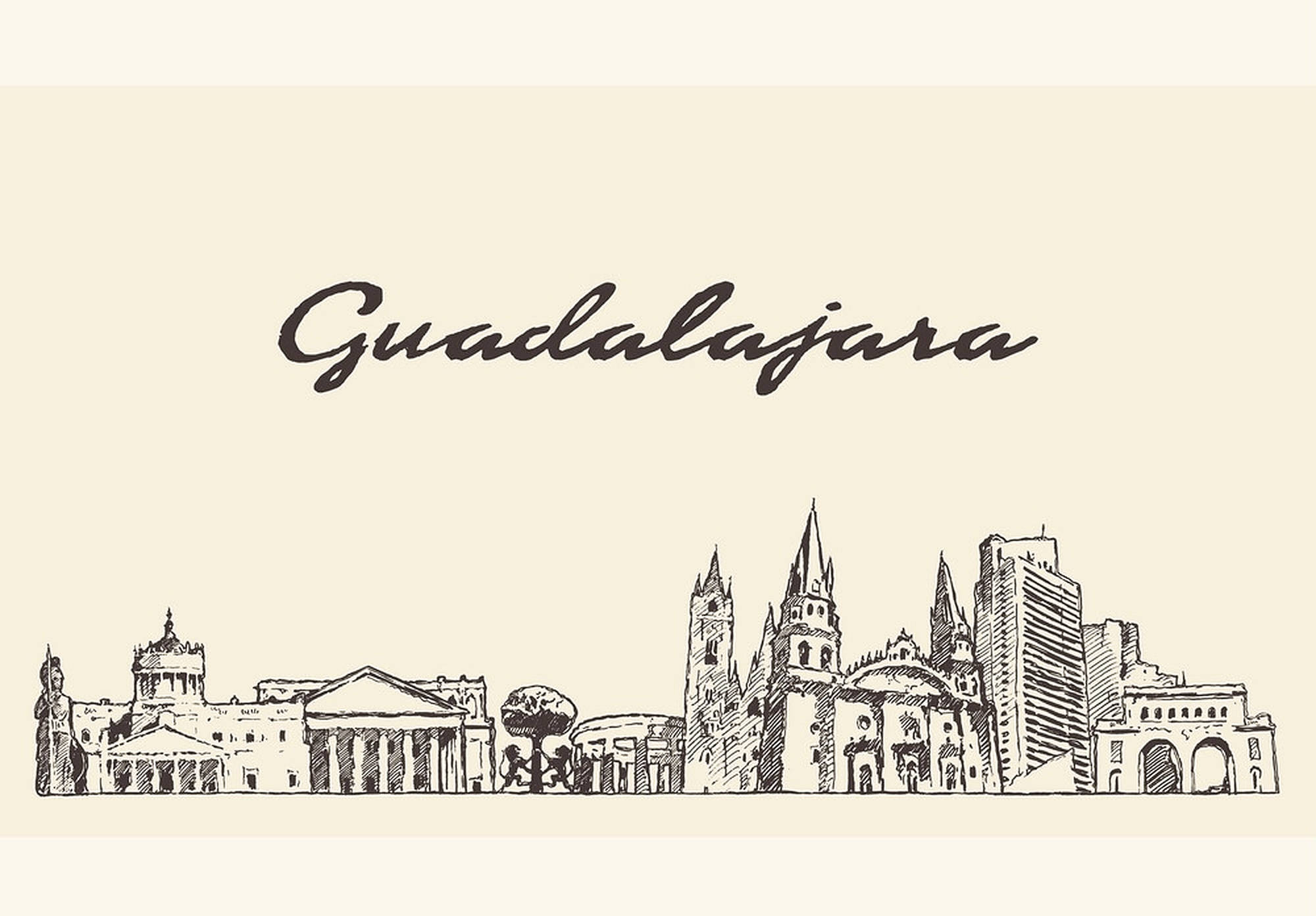 Guadalajara, skyline, historic cathedrals, Full HD Desktop Wallpaper