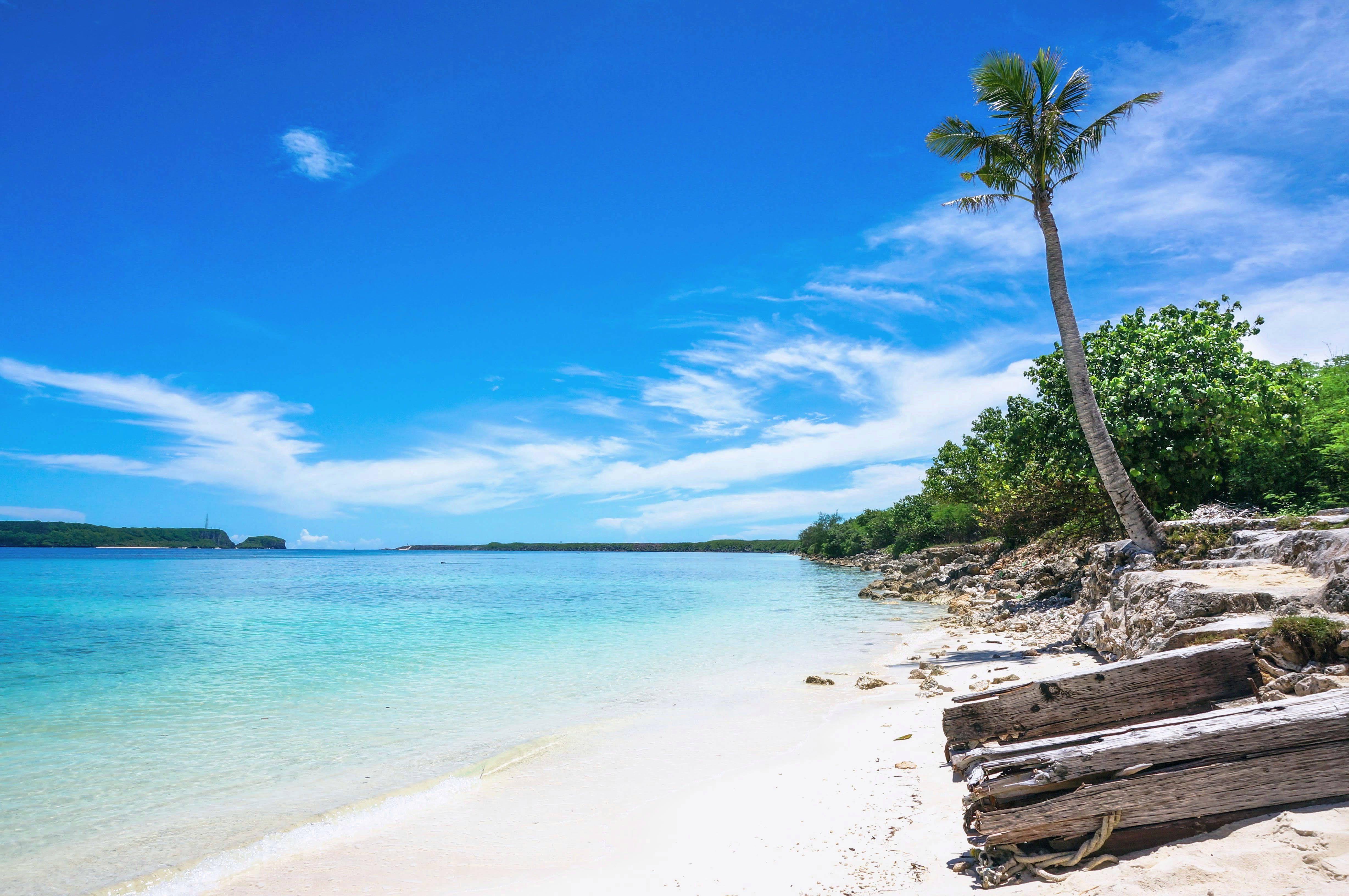 Guam, tropical beach, turquoise waters, 4K Desktop Wallpaper