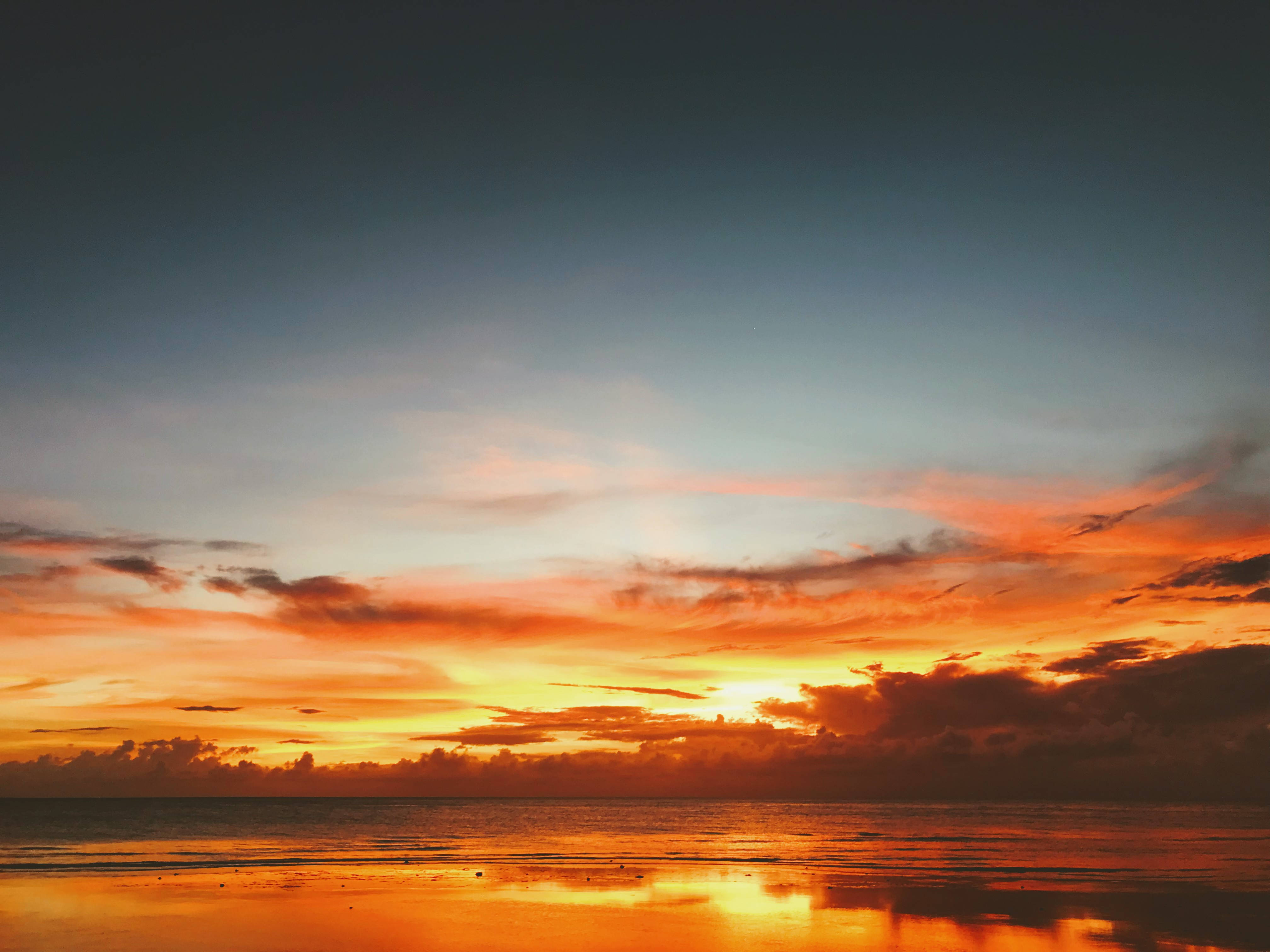 Gun Beach, Guam, sunset, 4K Desktop Wallpaper