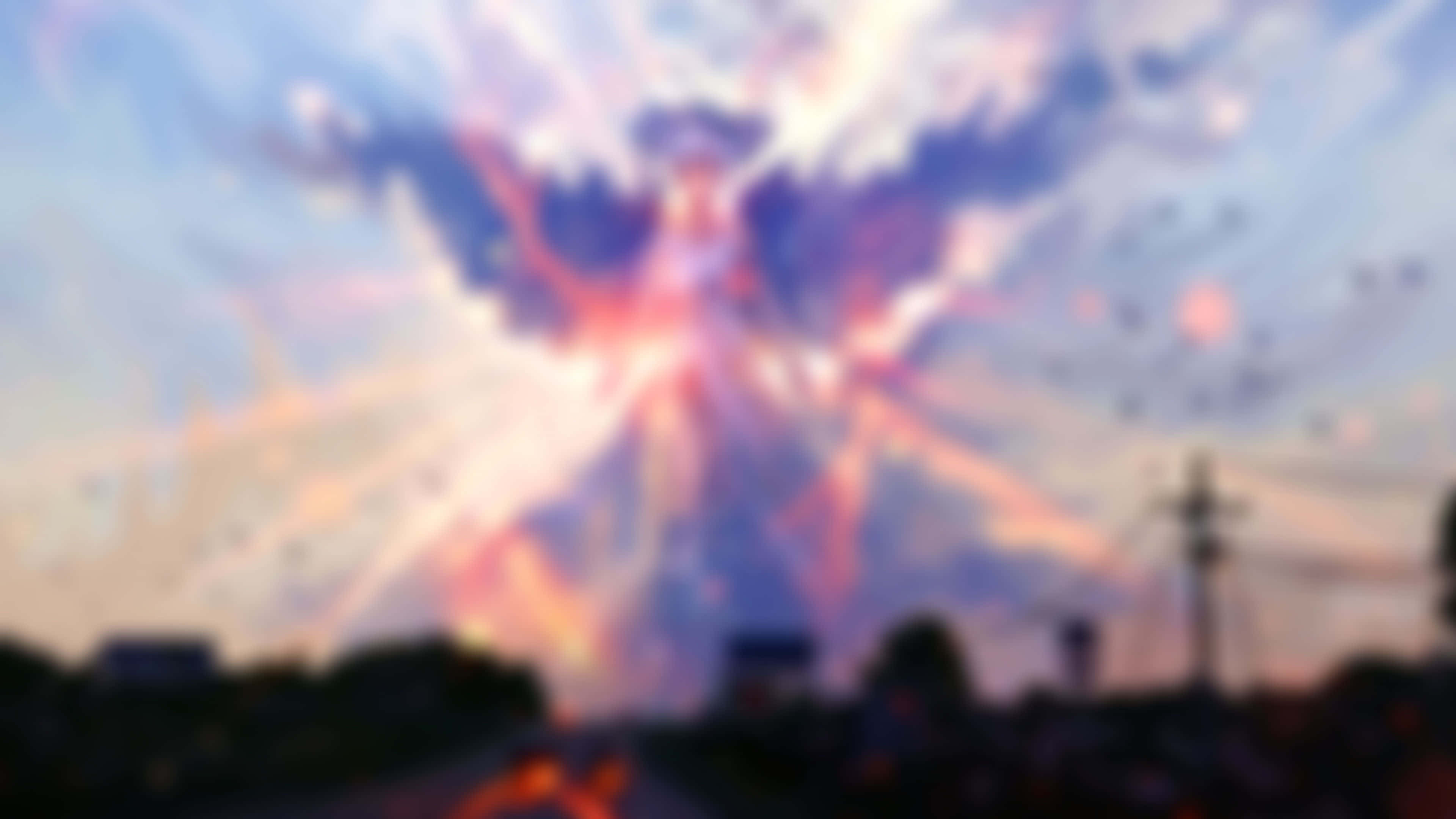 Guardian Angels, sunset, dramatic clouds, 4K Desktop Wallpaper