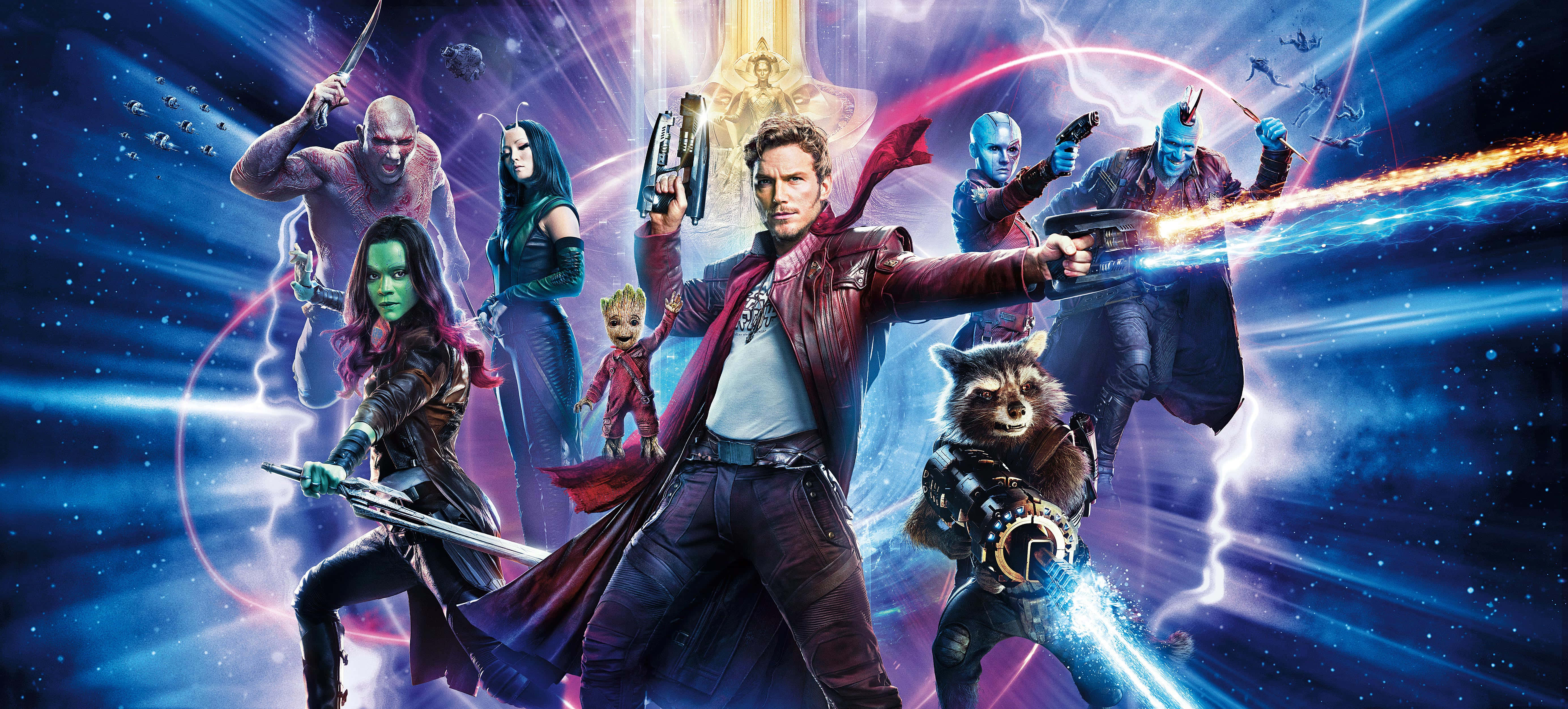 Guardians of the Galaxy 2, Guardians of the Galaxy, cosmic backdrop, 5K Desktop Wallpaper