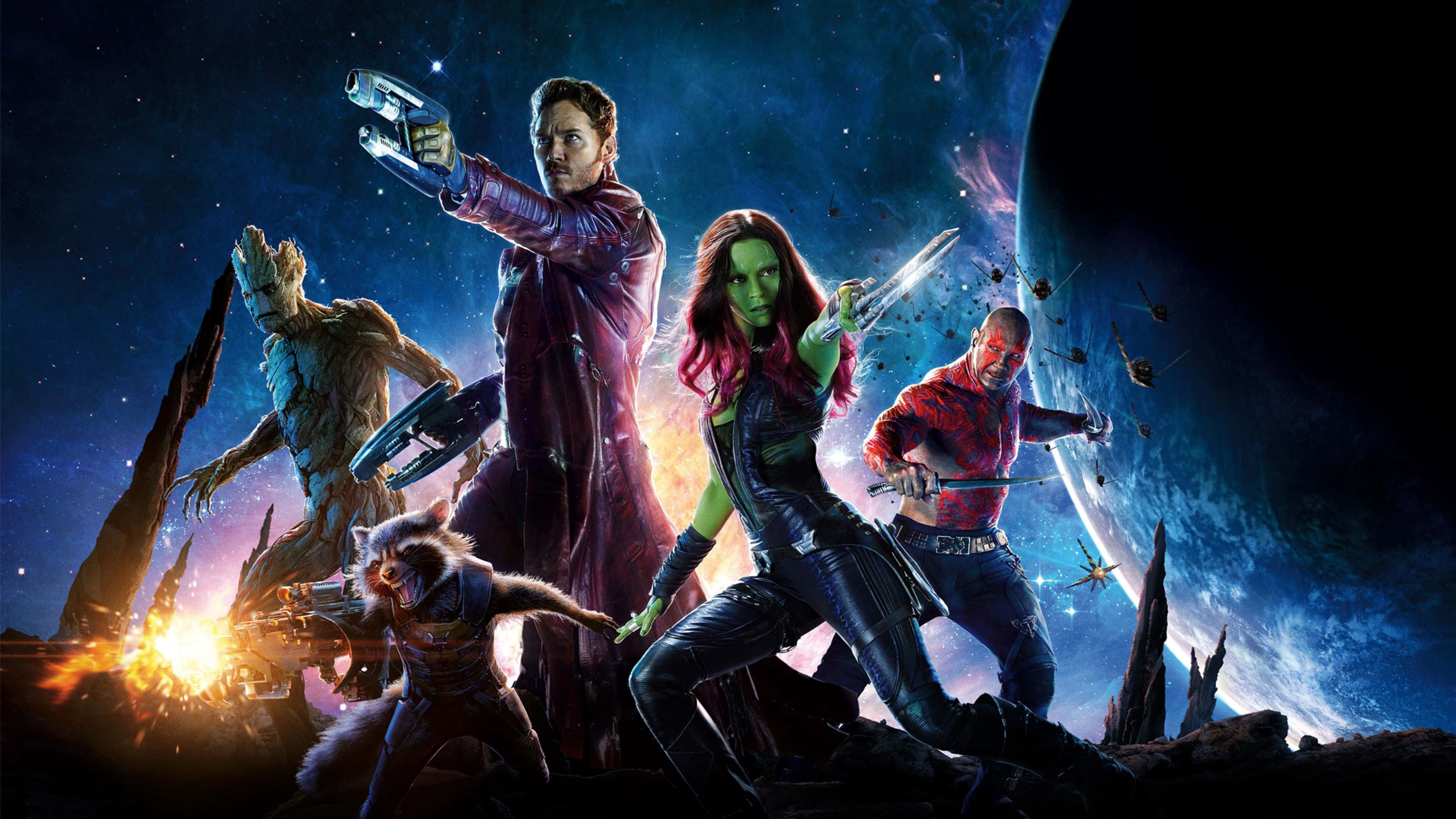 Guardians Of The Galaxy 2, rocky alien planet, cosmic backdrop, 4K Desktop Wallpaper