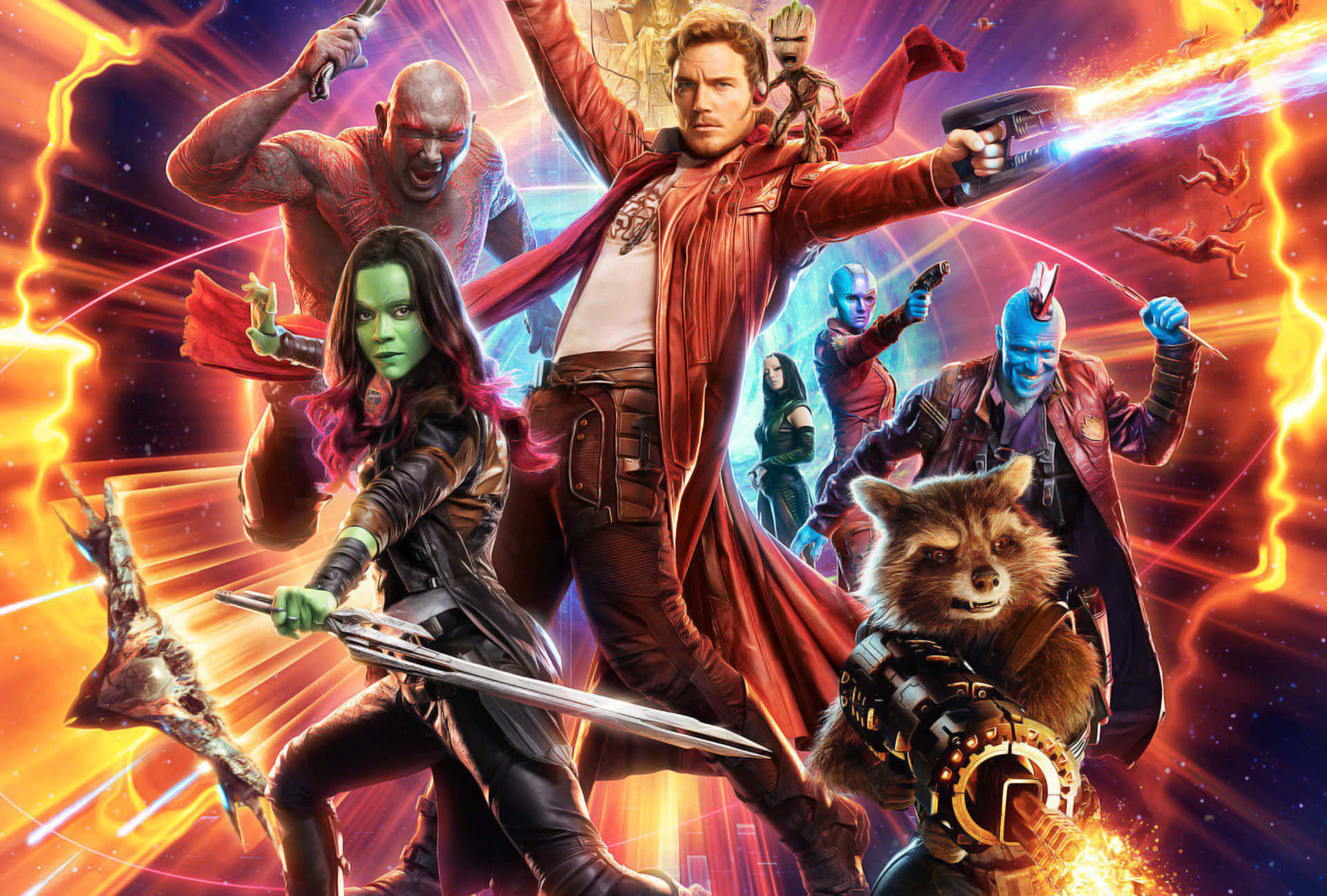 Guardians Of The Galaxy 2, Guardians of the Galaxy team, cosmic explosion, Full HD Desktop Wallpaper