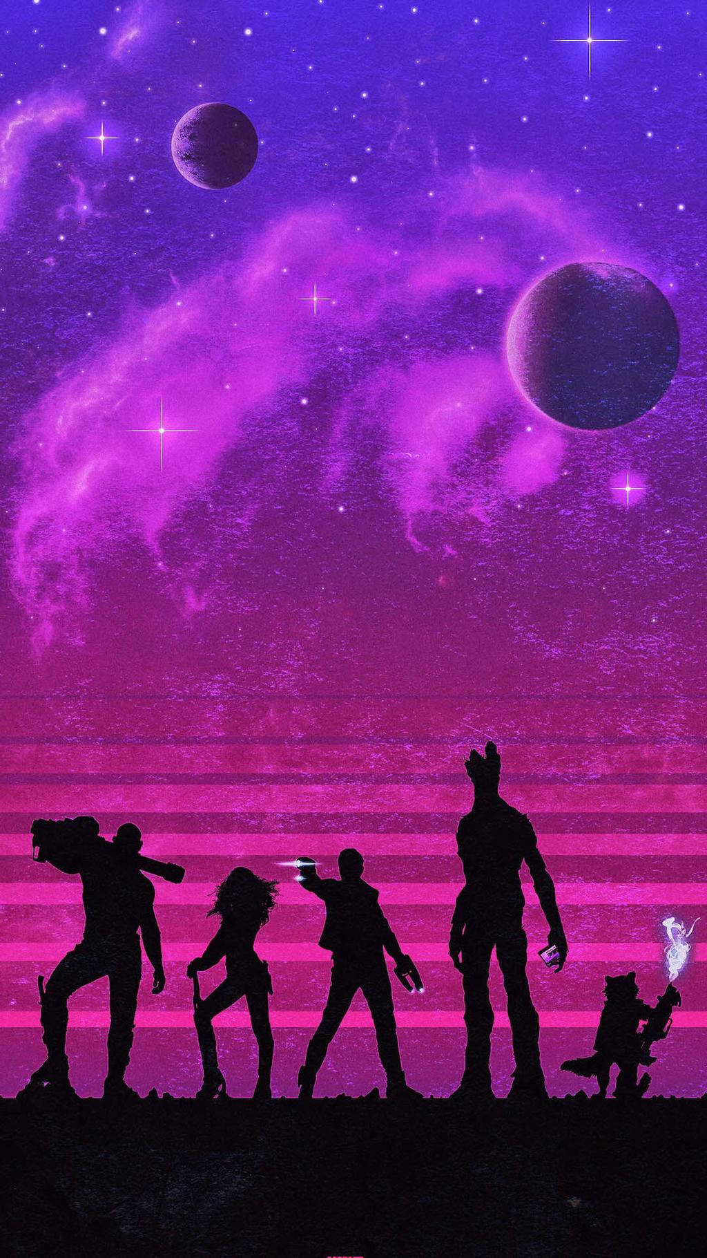 Guardians of the Galaxy, planet, vibrant purple nebula, HD Phone Wallpaper