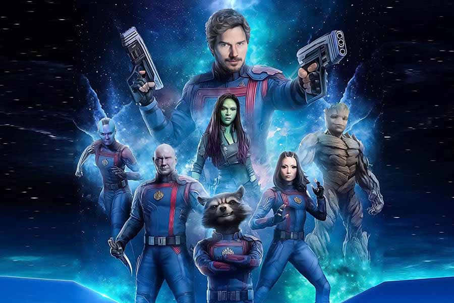 Guardians of the Galaxy, team, cosmic nebula, SD Desktop Wallpaper