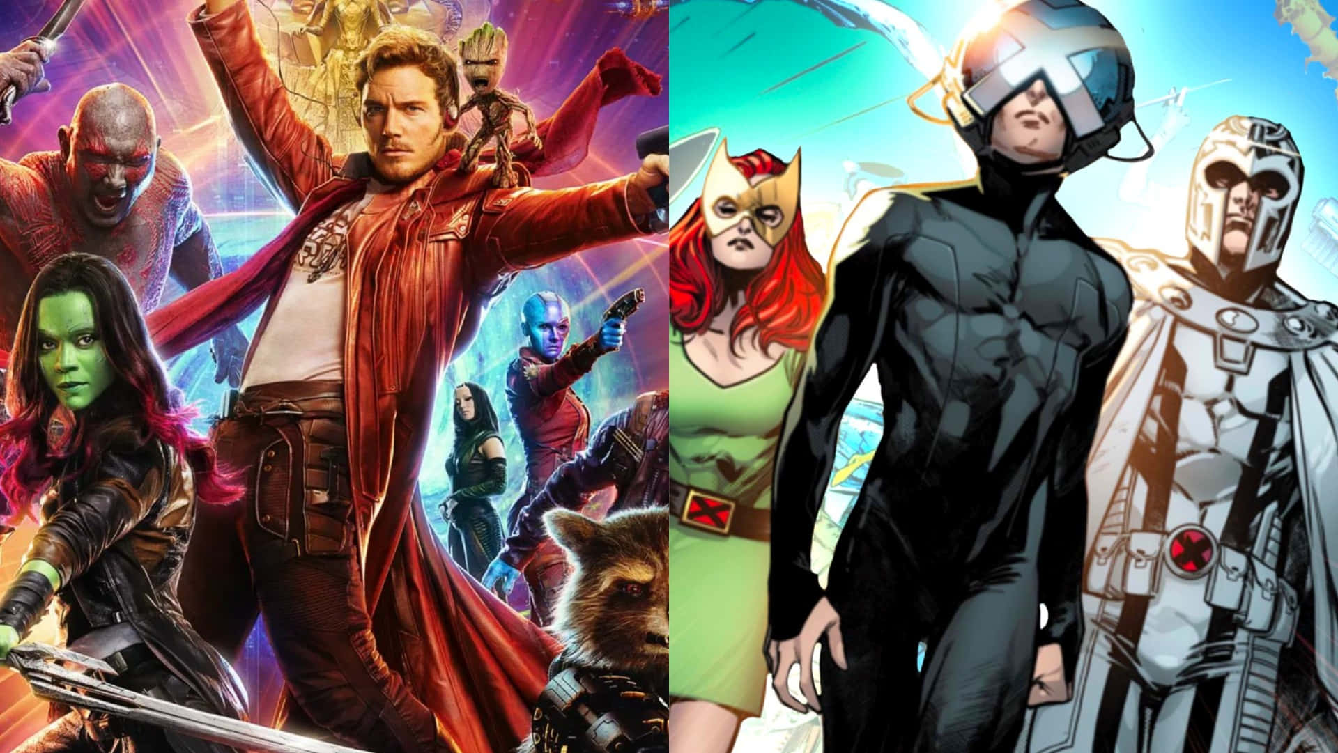 Guardians Of The Galaxy, comic book style, superhero team, Full HD Desktop Wallpaper