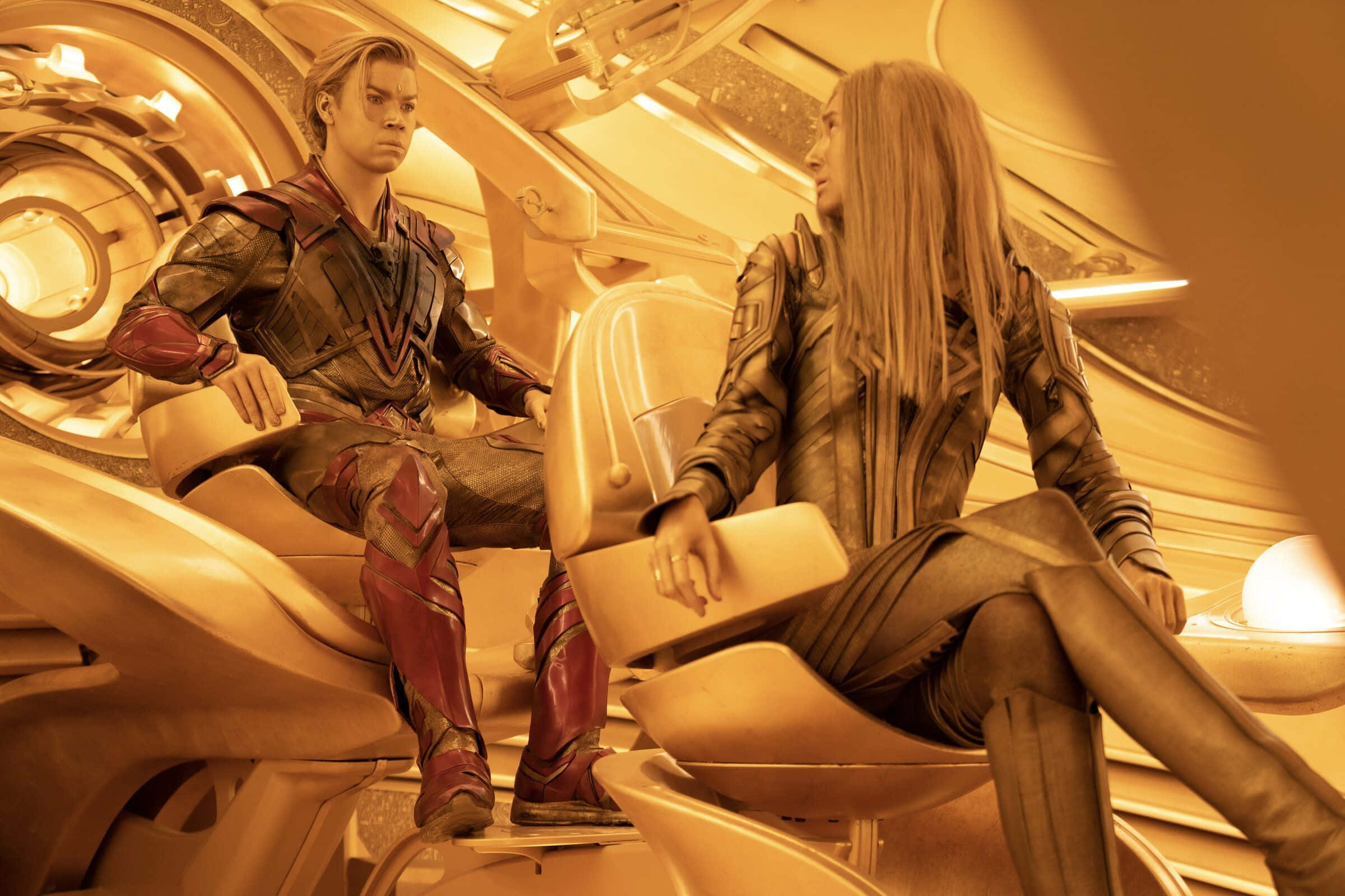 Guardians Of The Galaxy 3, spaceship interior, golden chairs, Full HD Desktop Wallpaper