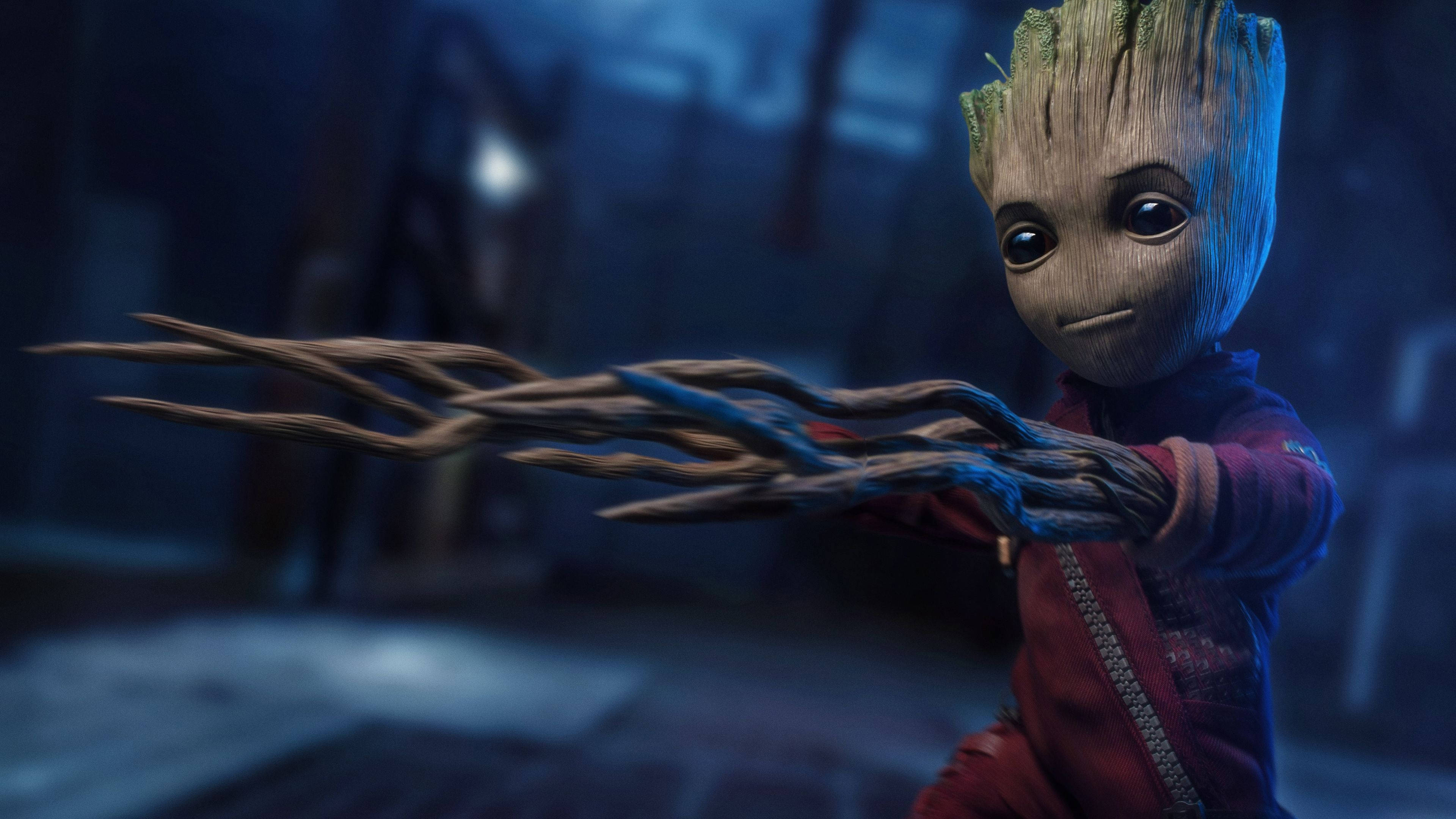 Guardians Of The Galaxy, tree-like character, twig arms, 4K Desktop Wallpaper