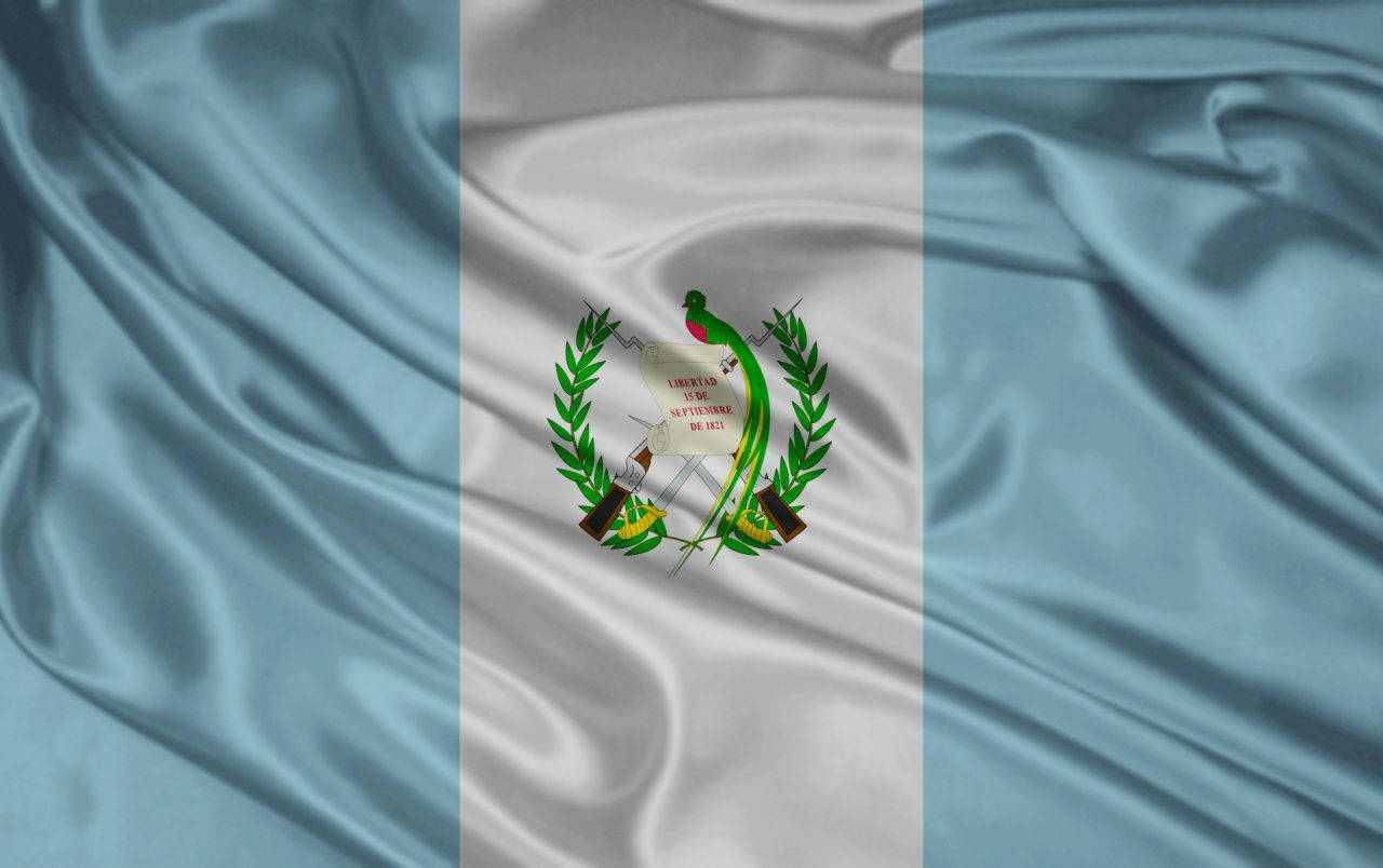 Guatemala, wavy flag, light blue and white stripes, HD Desktop Wallpaper