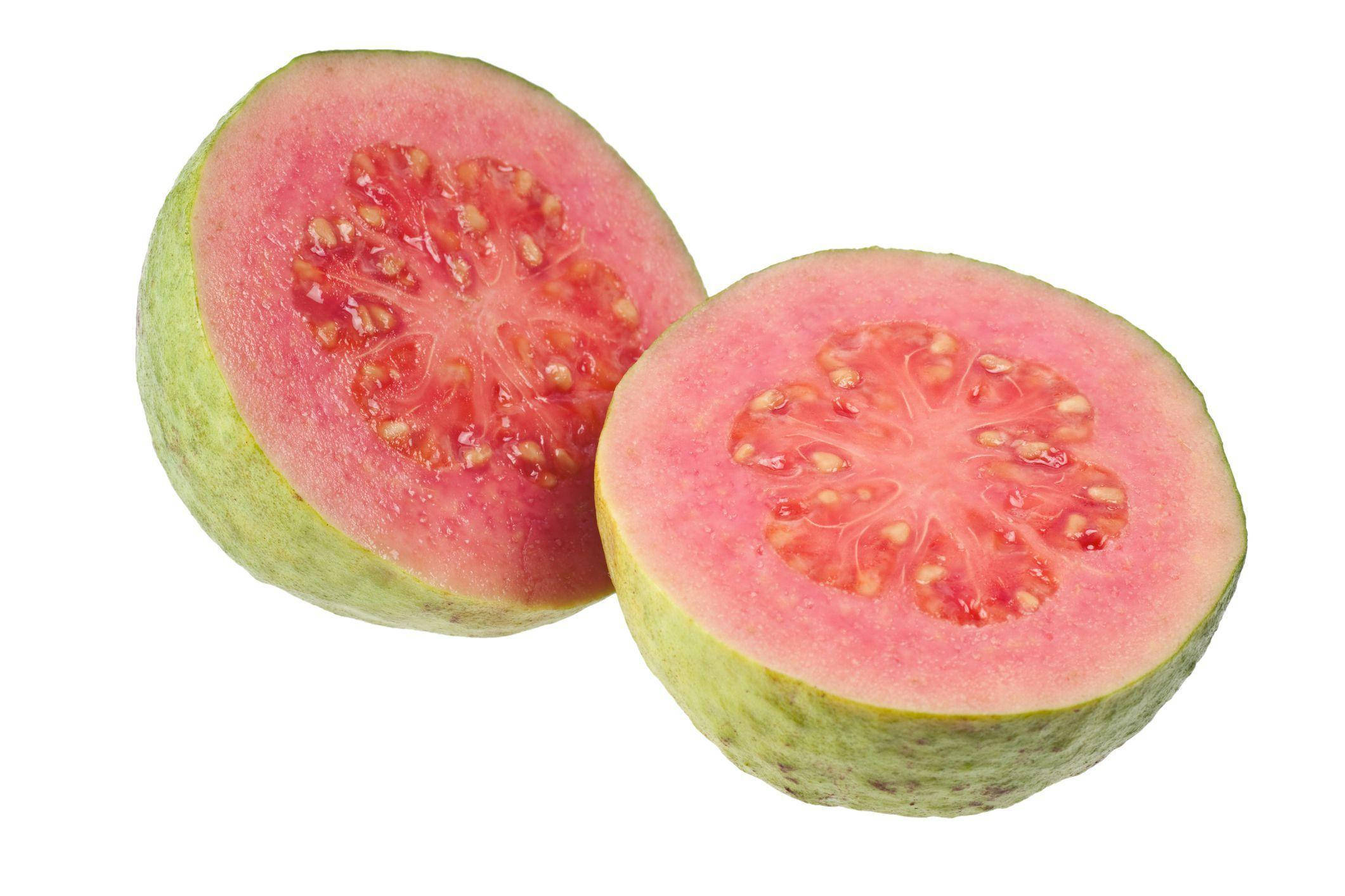 Guava, pink-fleshed guava fruit, green rind, Full HD Desktop Wallpaper