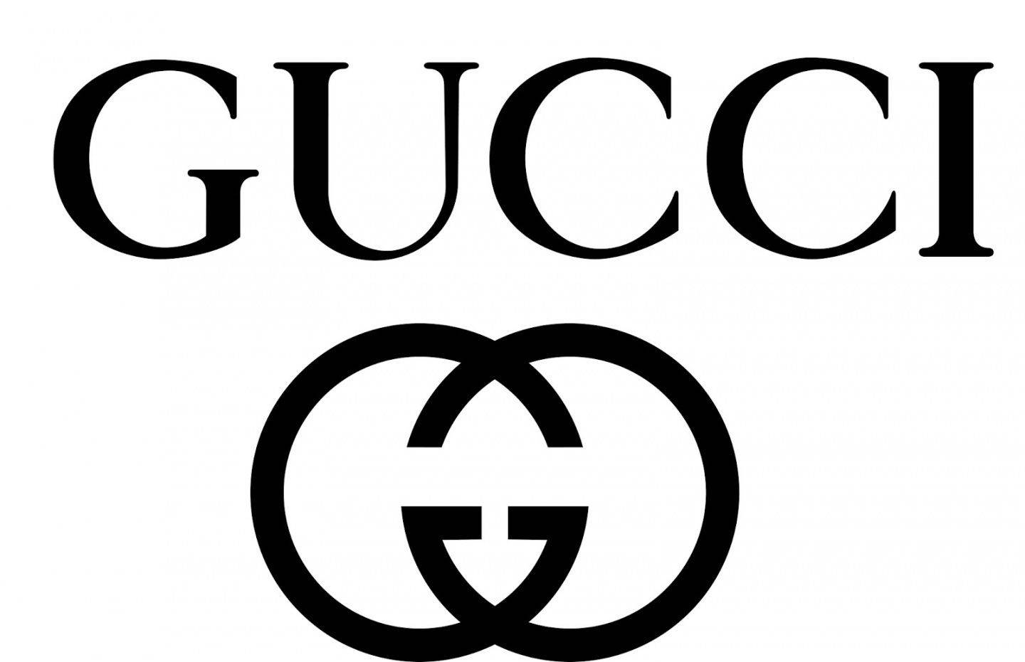 Gucci, interlocking Gs, black Gucci logo, HD Desktop Wallpaper