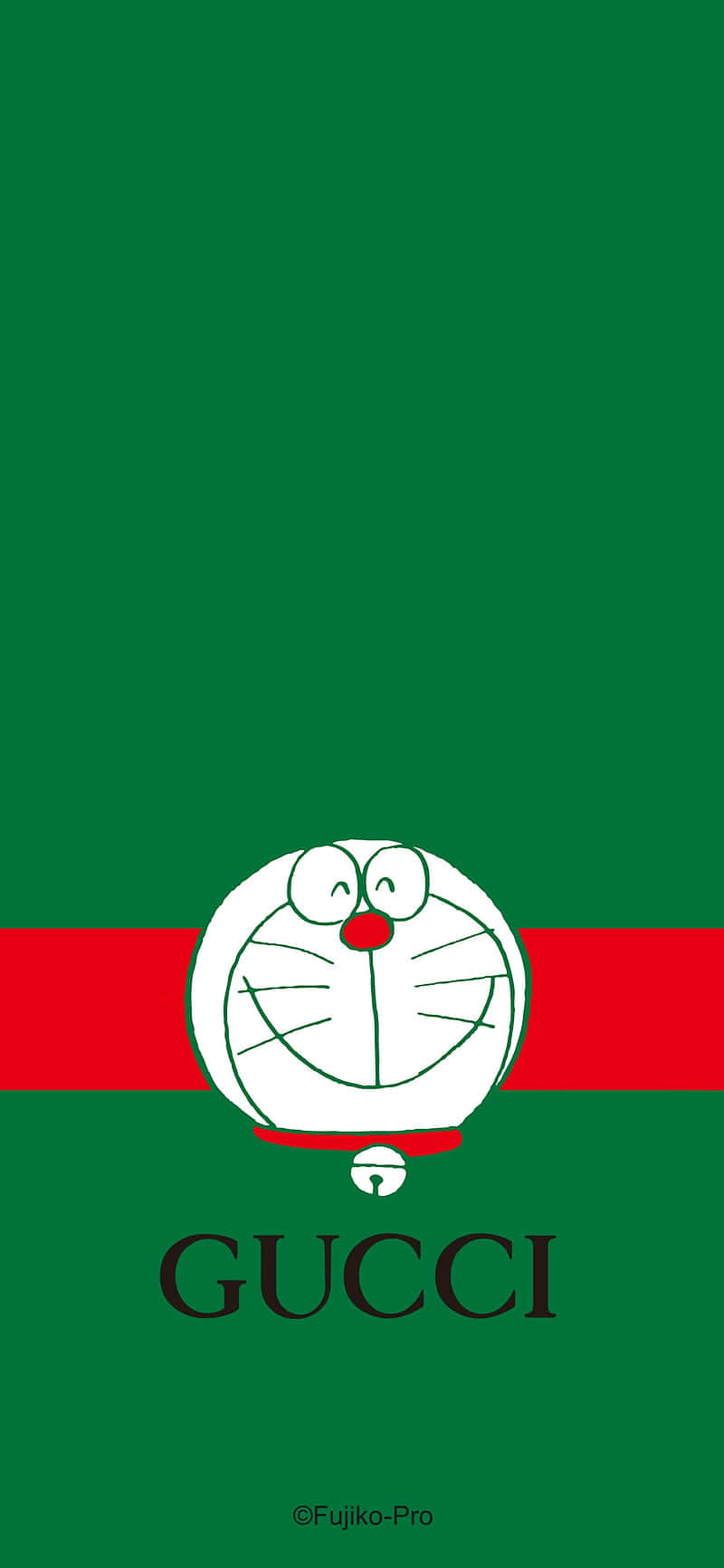 Gucci Green, white cartoon robot, red nose, HD Phone Wallpaper