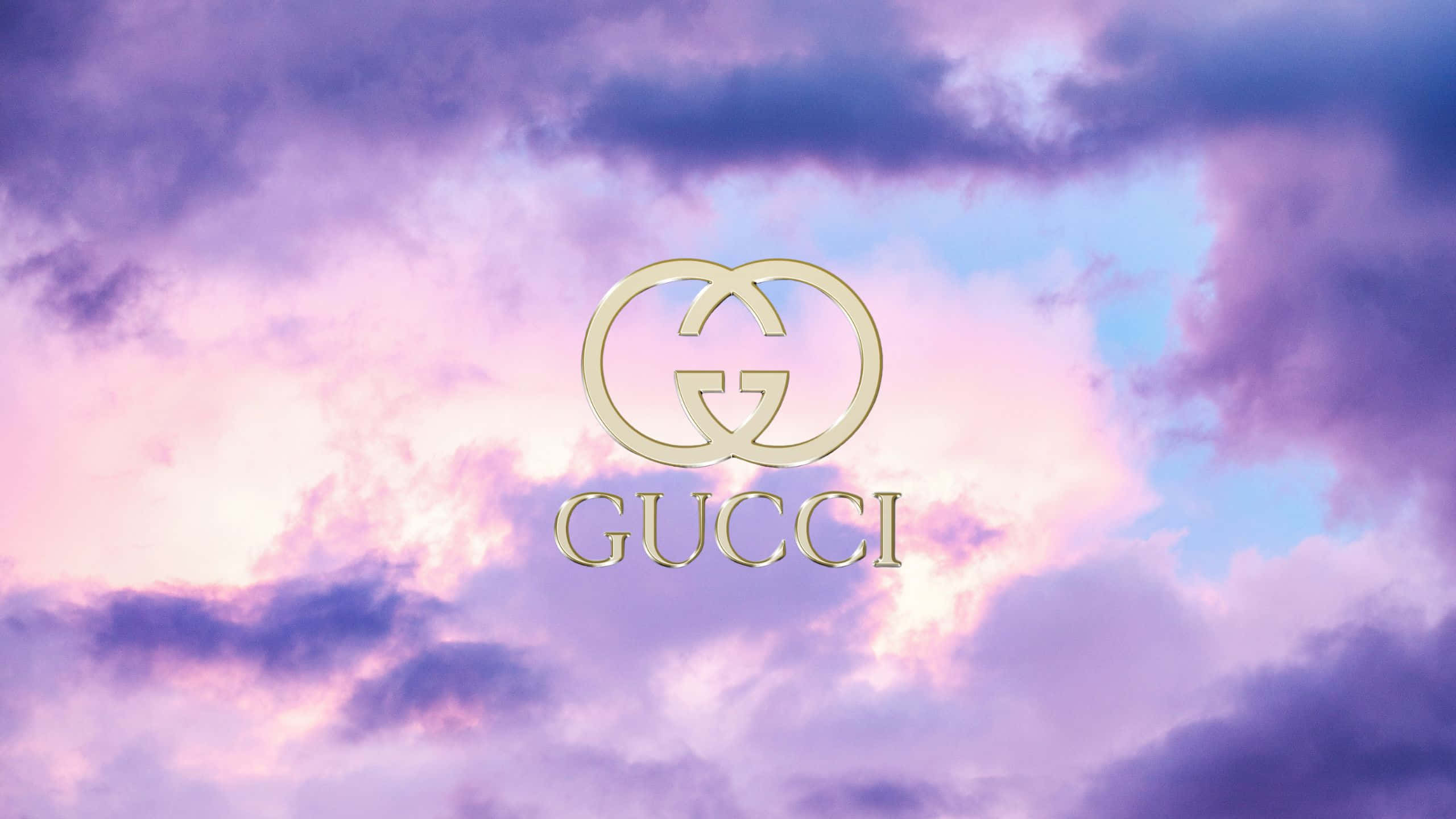 Gucci, gold, twilight sky, 2K Desktop Wallpaper