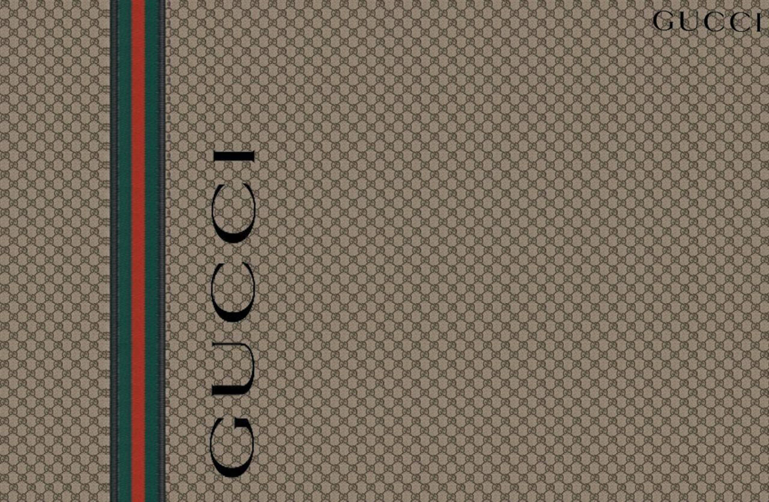 Gucci, GG monogram pattern, beige, 2K Desktop Wallpaper