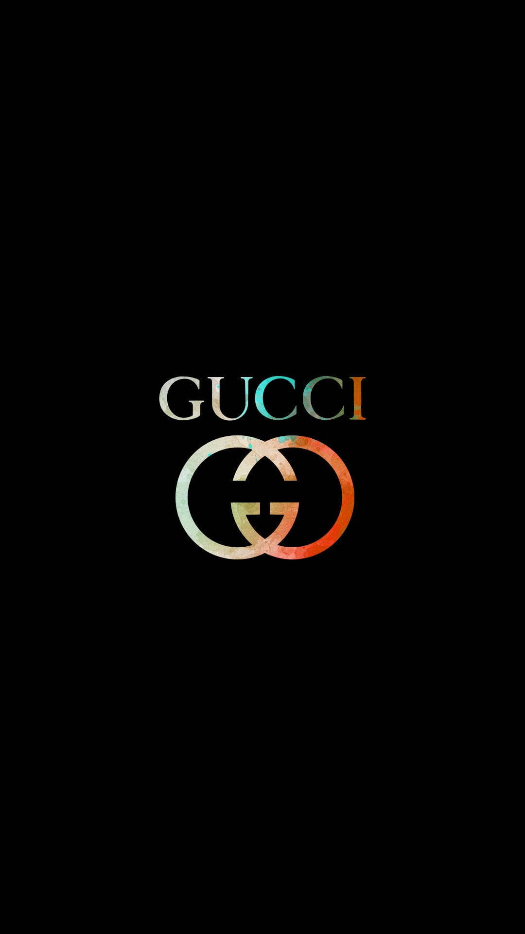 Gucci, interlocking Gs, gradient colors, Full HD Phone Wallpaper