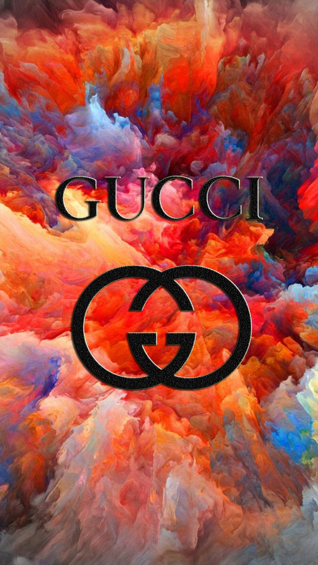 Gucci iPhone, red, orange, Full HD Phone Wallpaper