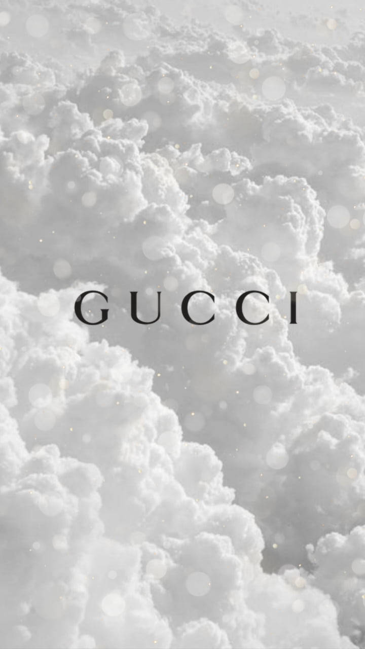 Gucci iPhone, Gucci logo, soft voluminous clouds, HD Phone Wallpaper