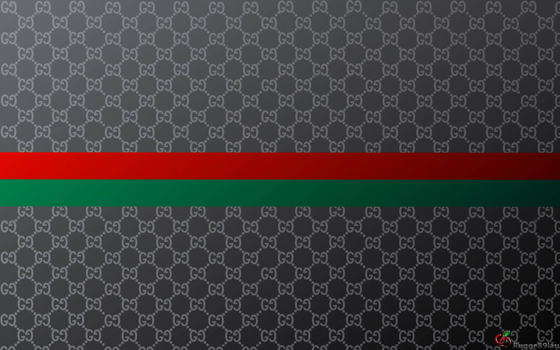 Gucci, dark gray, white Gucci logo pattern, Full HD Desktop Wallpaper