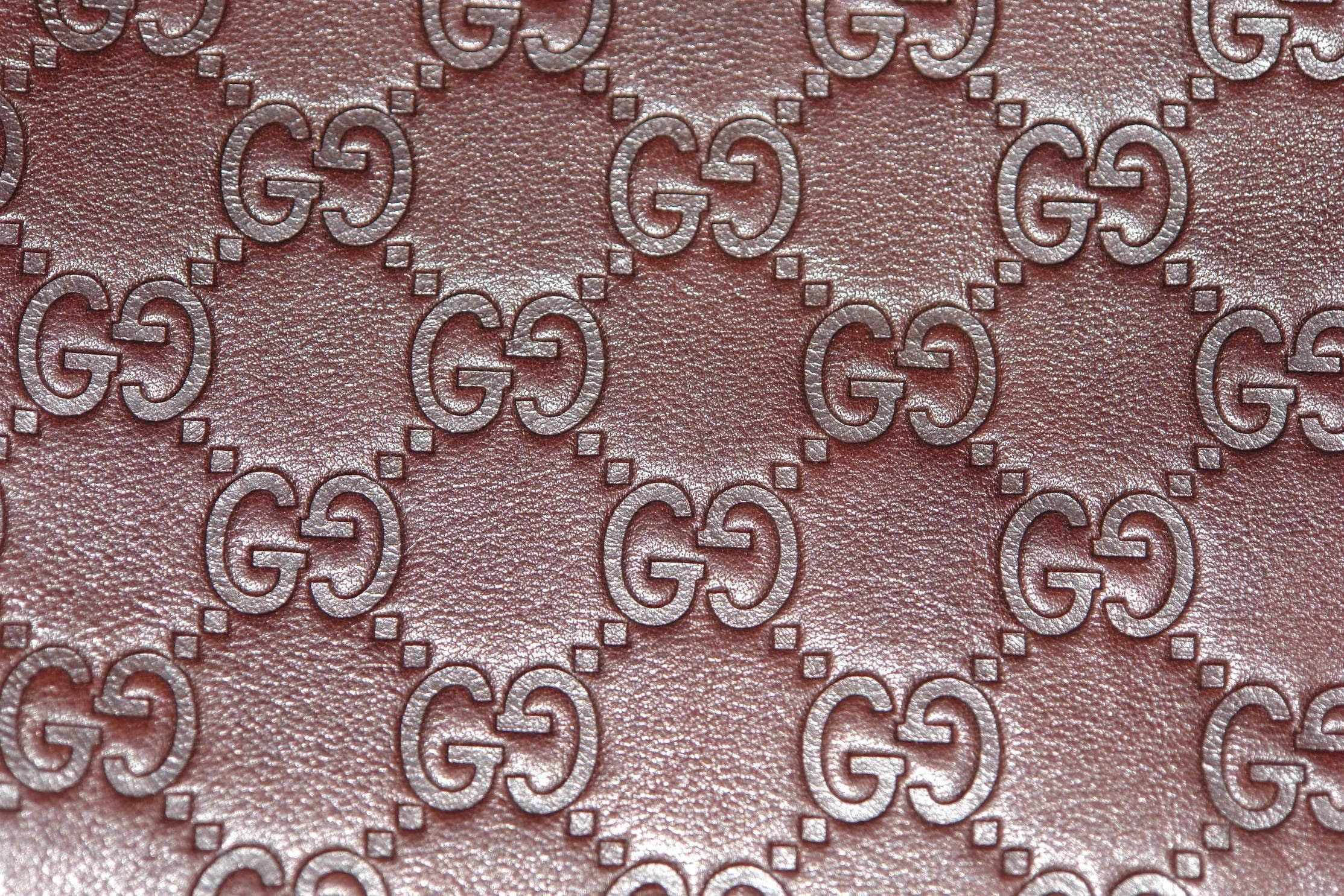 Gucci, burgundy leather, silver interlocking G logos, Full HD Desktop Wallpaper