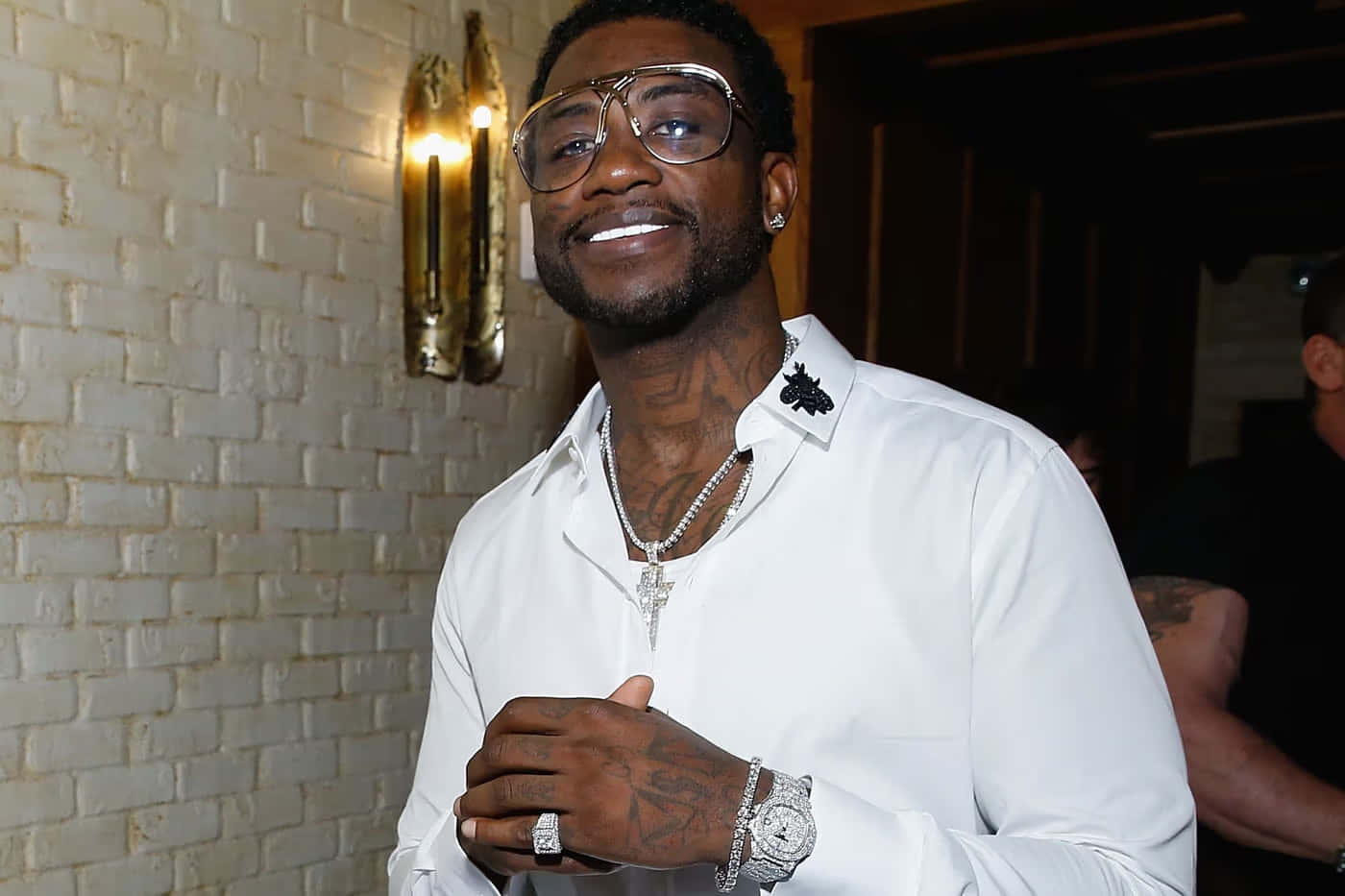 Gucci Mane, white shirt, tattoos, HD Desktop Wallpaper