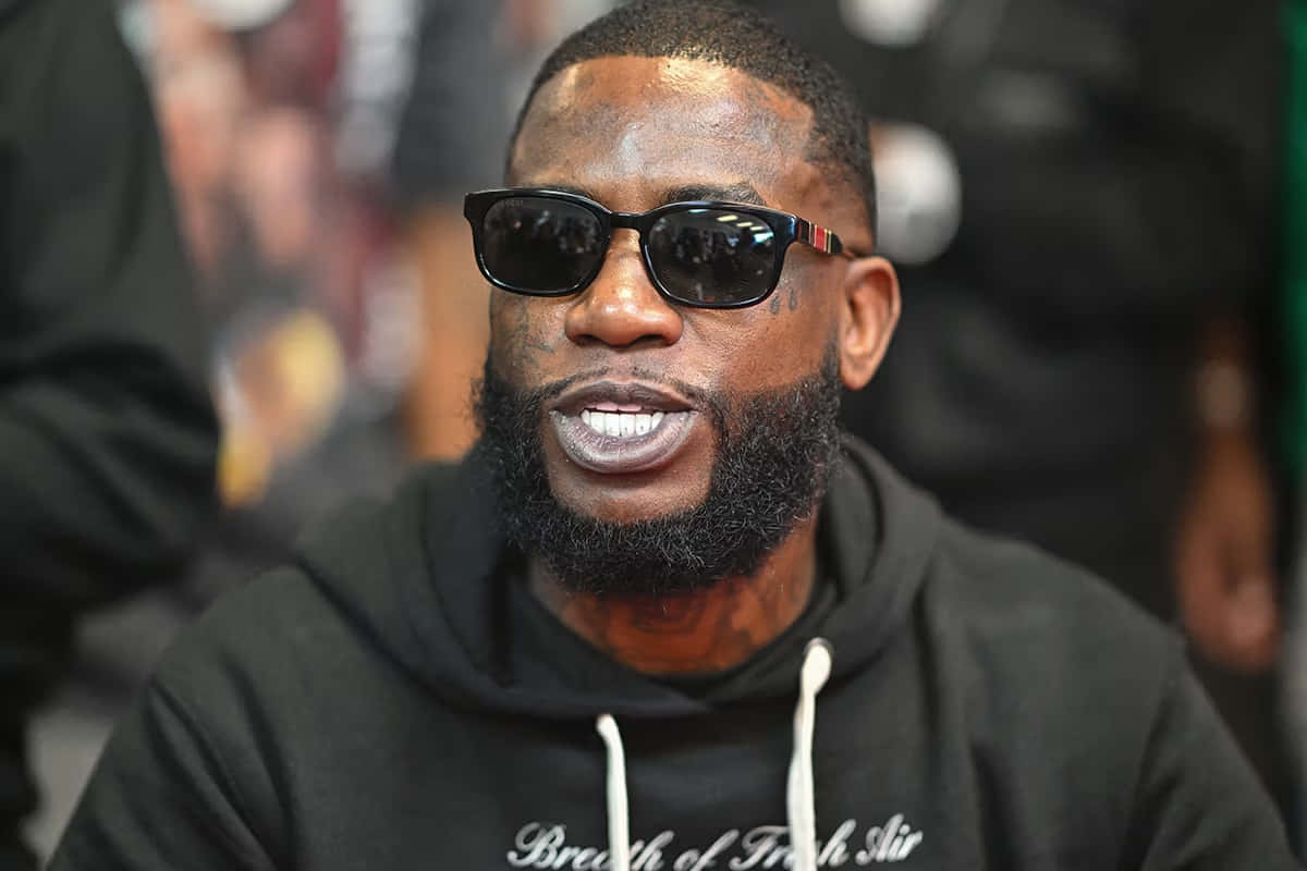 Gucci Mane, black sunglasses, black hoodie, SD Desktop Wallpaper