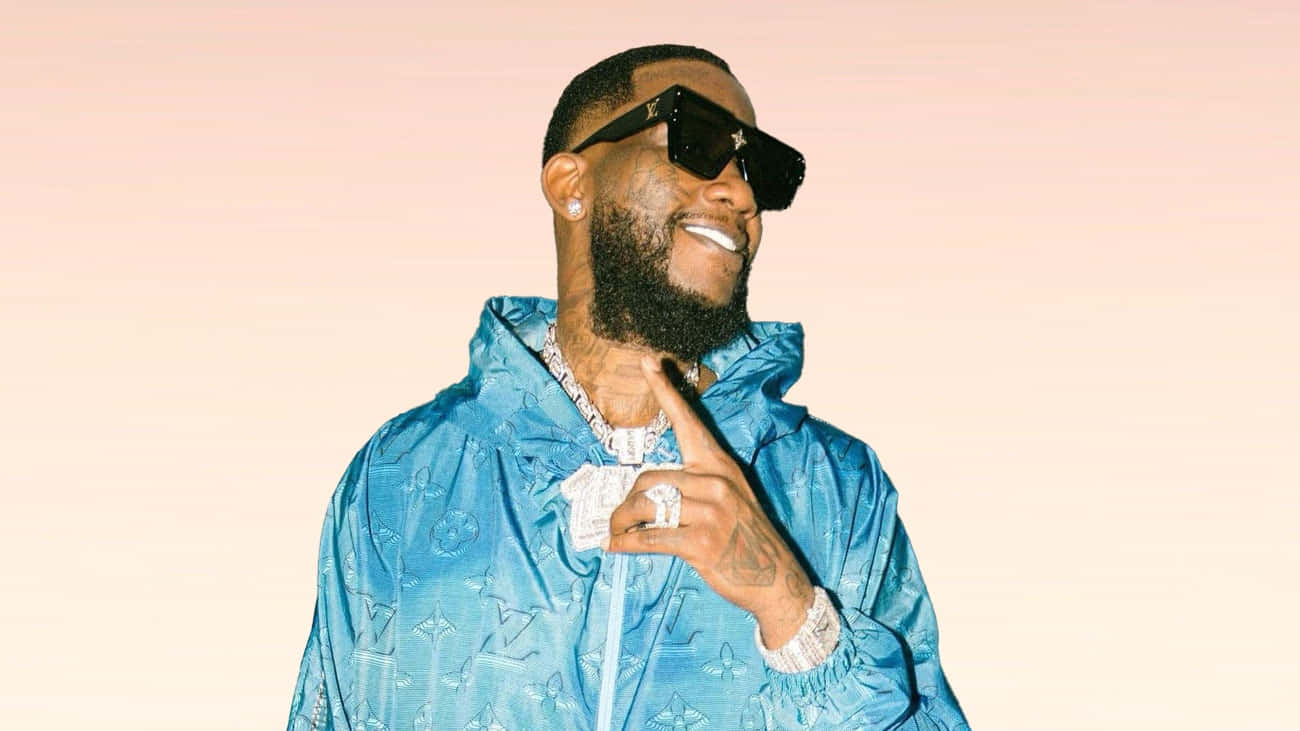 Gucci Mane, blue patterned jacket, beard, HD Desktop Wallpaper