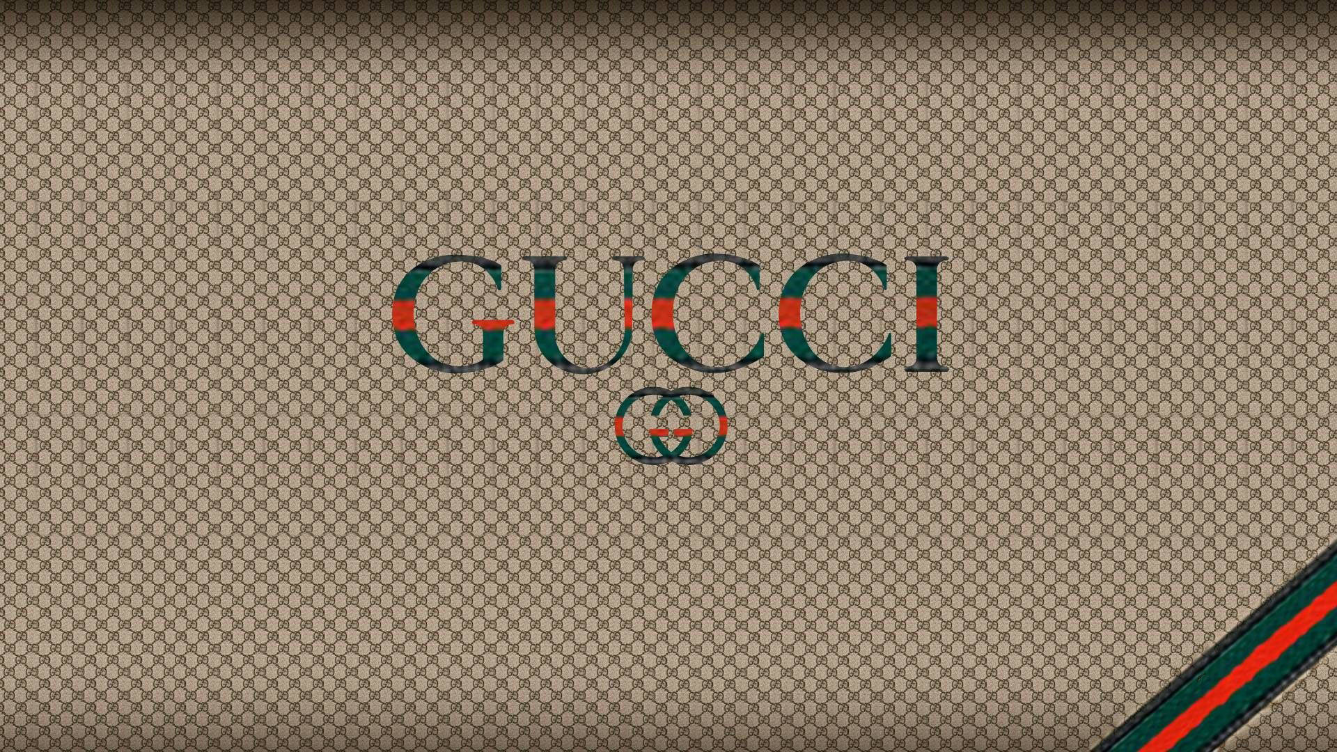 Gucci, beige monogram canvas, teal, Full HD Desktop Wallpaper