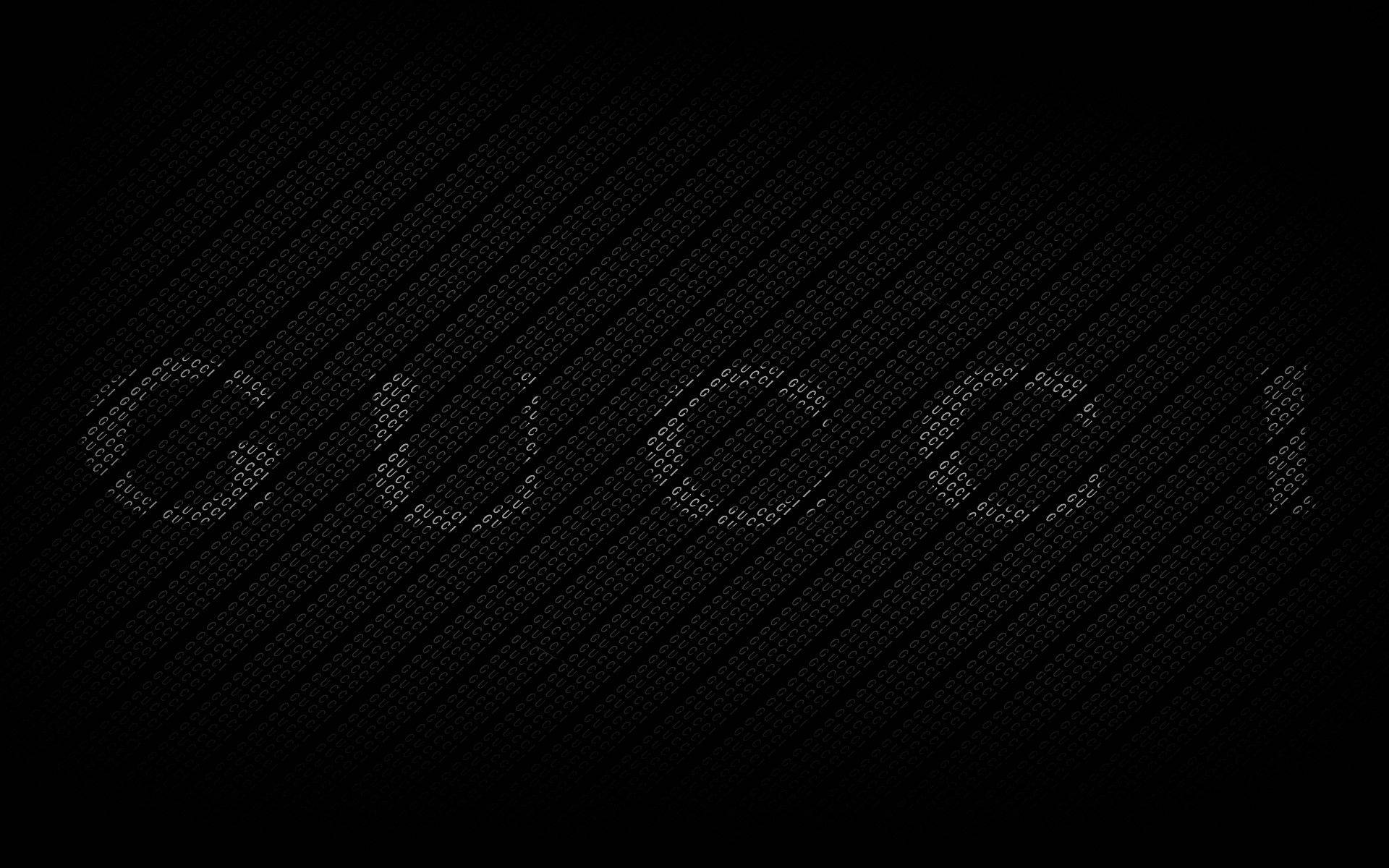 Gucci, logoon, black pattern, Full HD Desktop Wallpaper