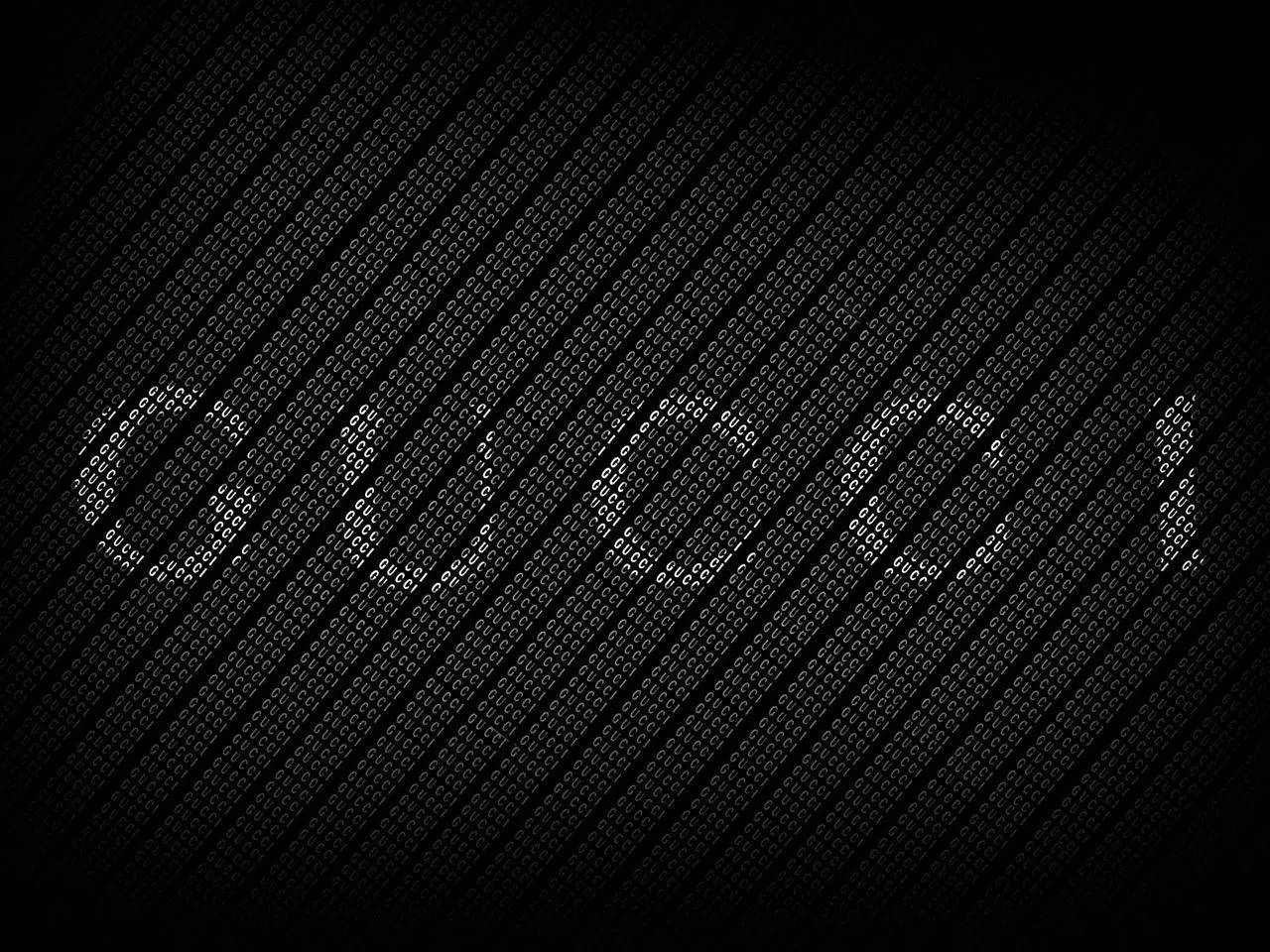 Gucci, dark diagonal grid, glowing binary code, HD Desktop Wallpaper