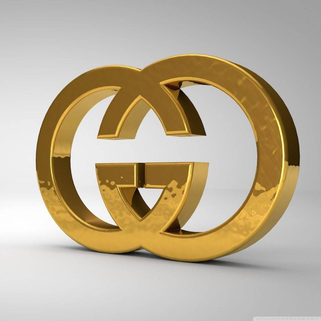 Gucci, double-G logo, 3D, SD Desktop Wallpaper