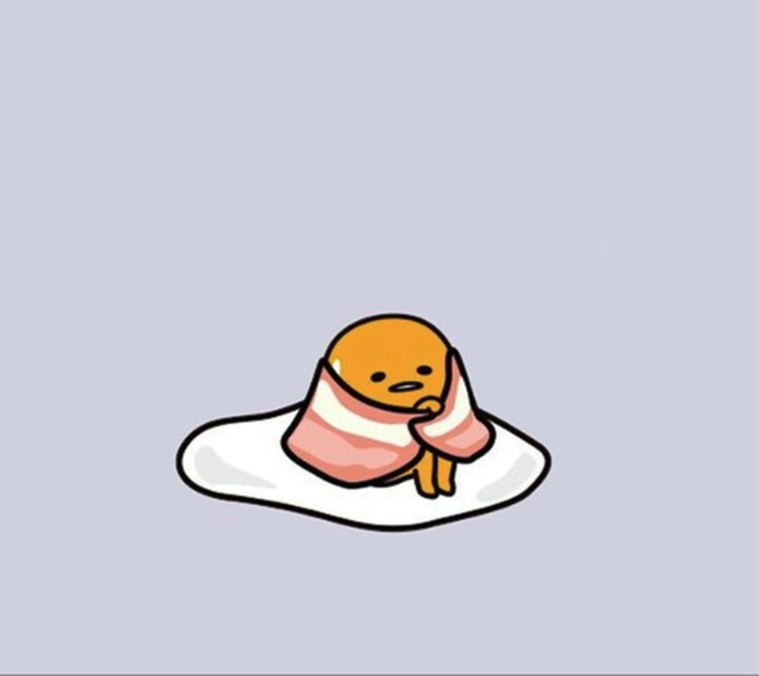 Gudetama Computer, orange egg character, bacon, Full HD Desktop Wallpaper