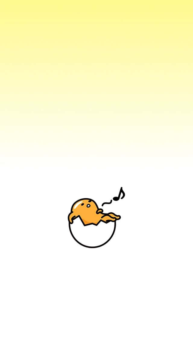 Gudetama Computer, yellow chick, cracked egg, SD Phone Wallpaper