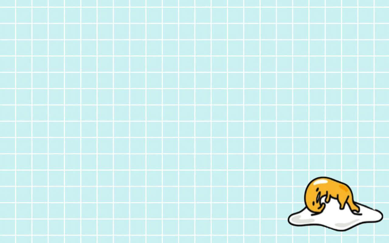 Gudetama Computer, yellow cartoon cat, white cloud, HD Desktop Wallpaper