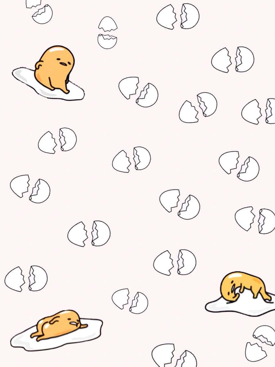 Gudetama, yellow gudetama character, egg whites, HD Phone Wallpaper