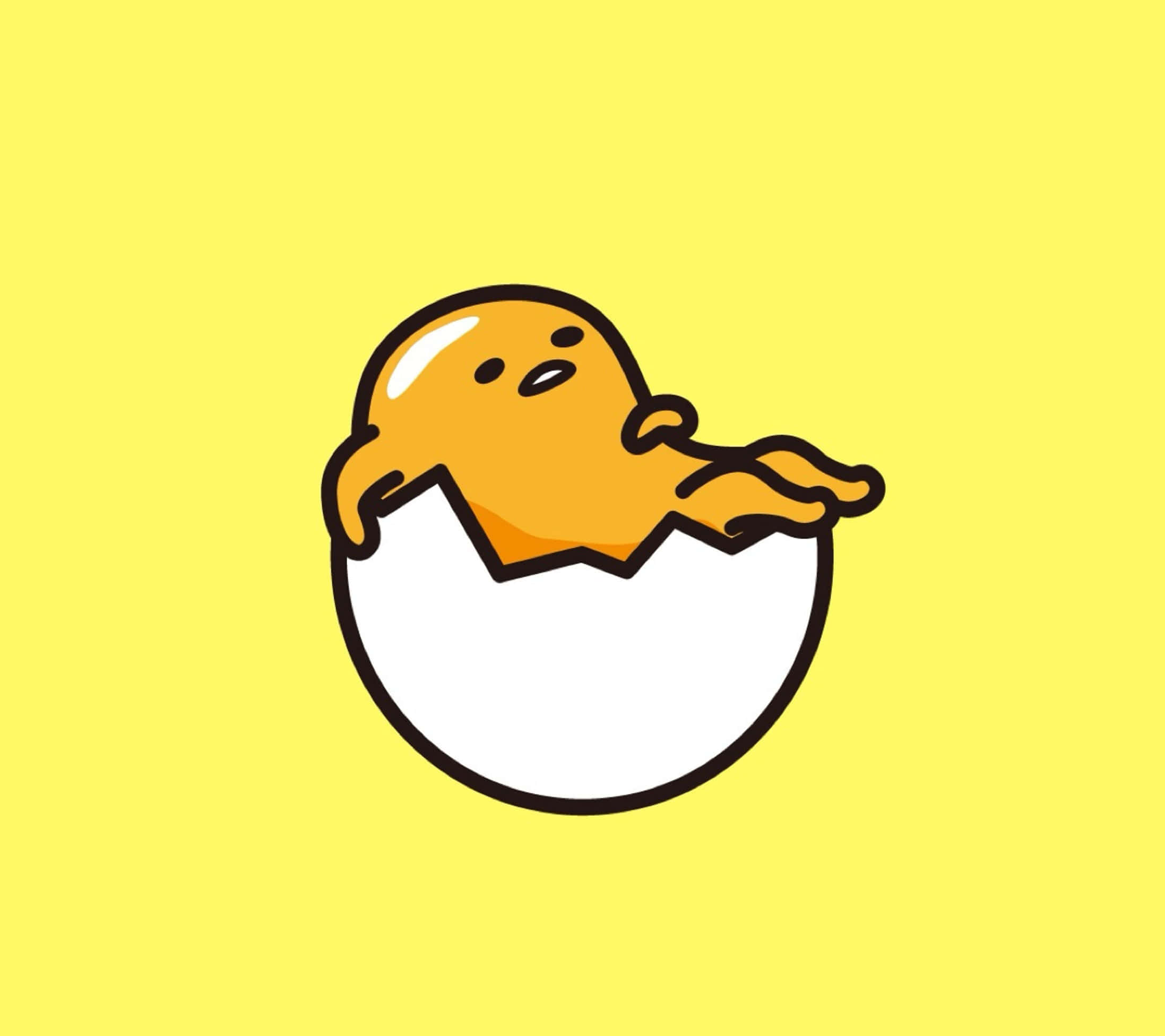 Gudetama Computer, yellow cartoon character, cracked egg, Full HD Desktop Wallpaper