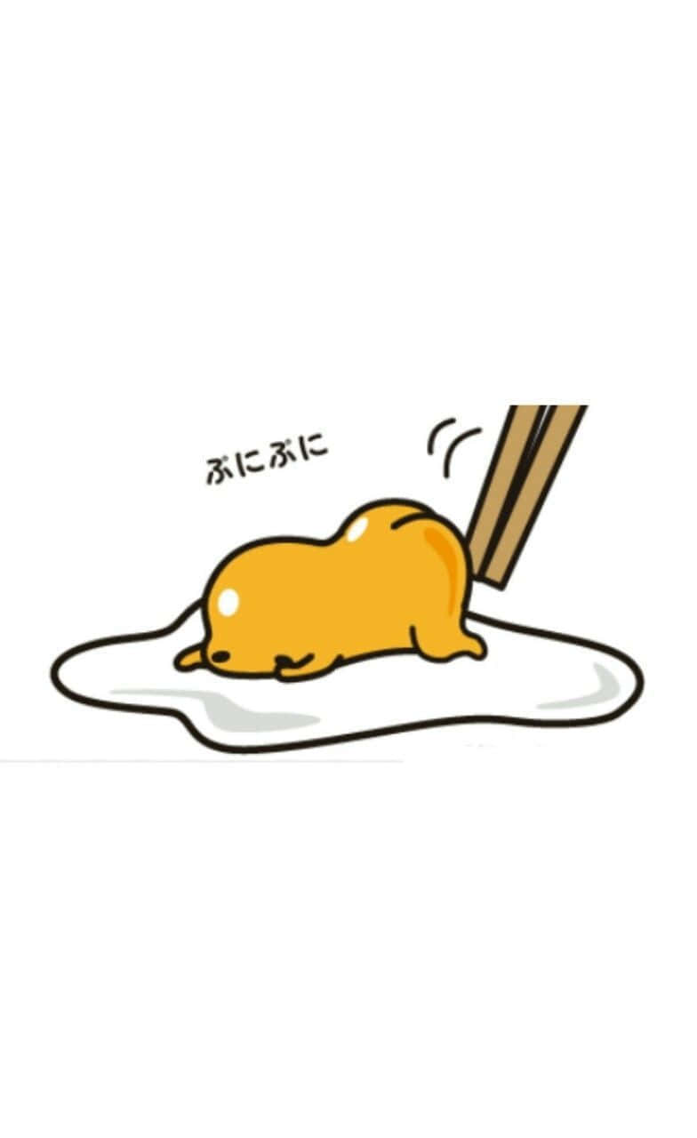 Gudetama, yellow cartoon egg character, white egg white, HD Phone Wallpaper