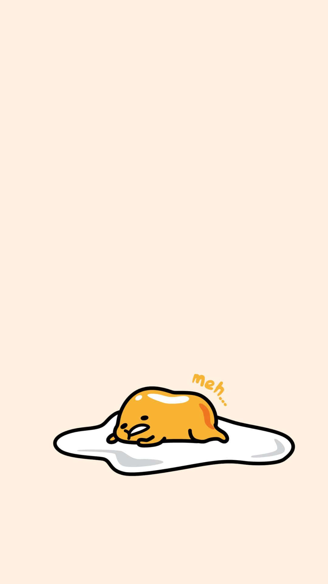 Gudetama Phone, yellow cartoon character, white egg yolk, Full HD Phone Wallpaper