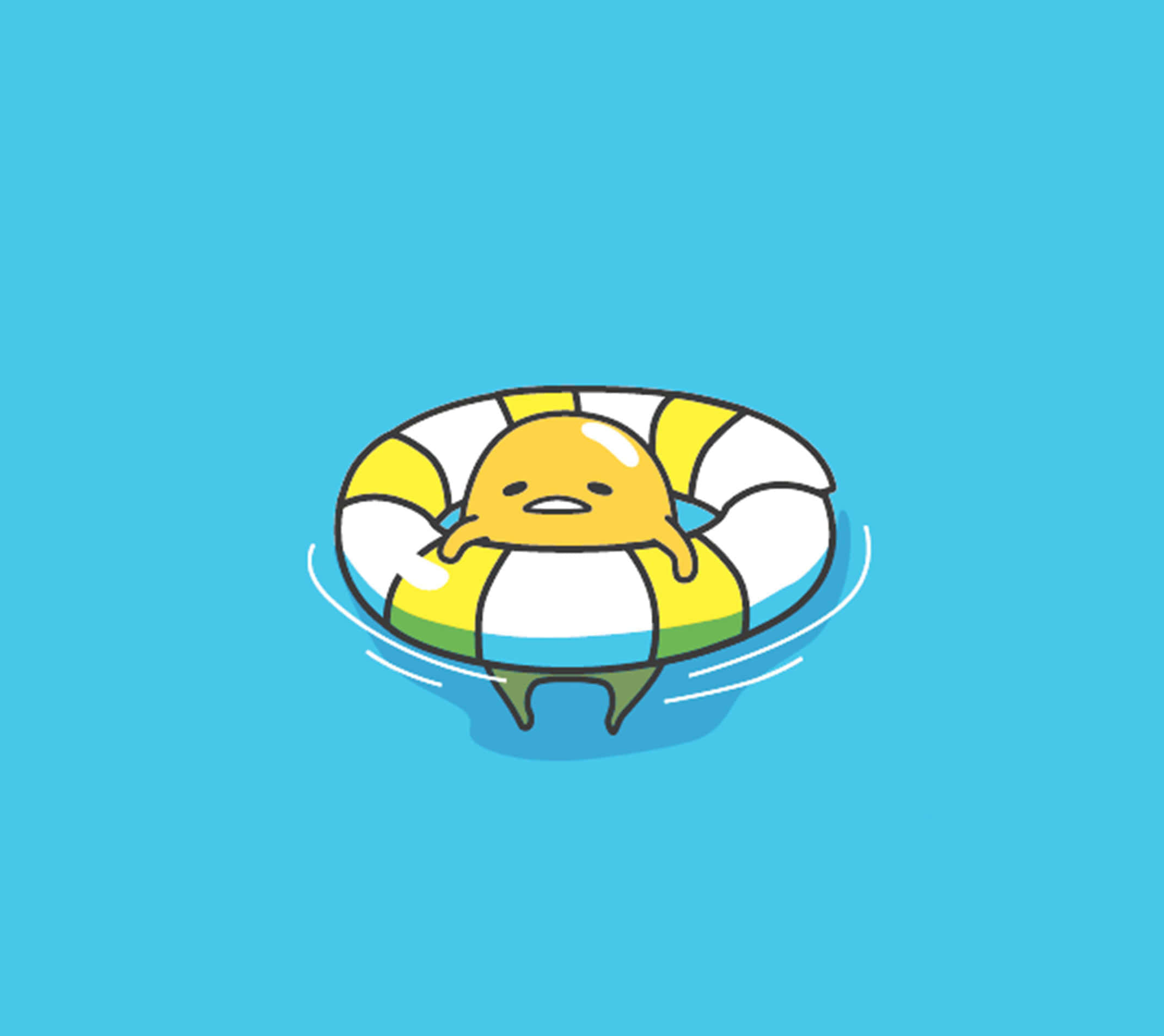Gudetama, yellow, white, Full HD Desktop Wallpaper