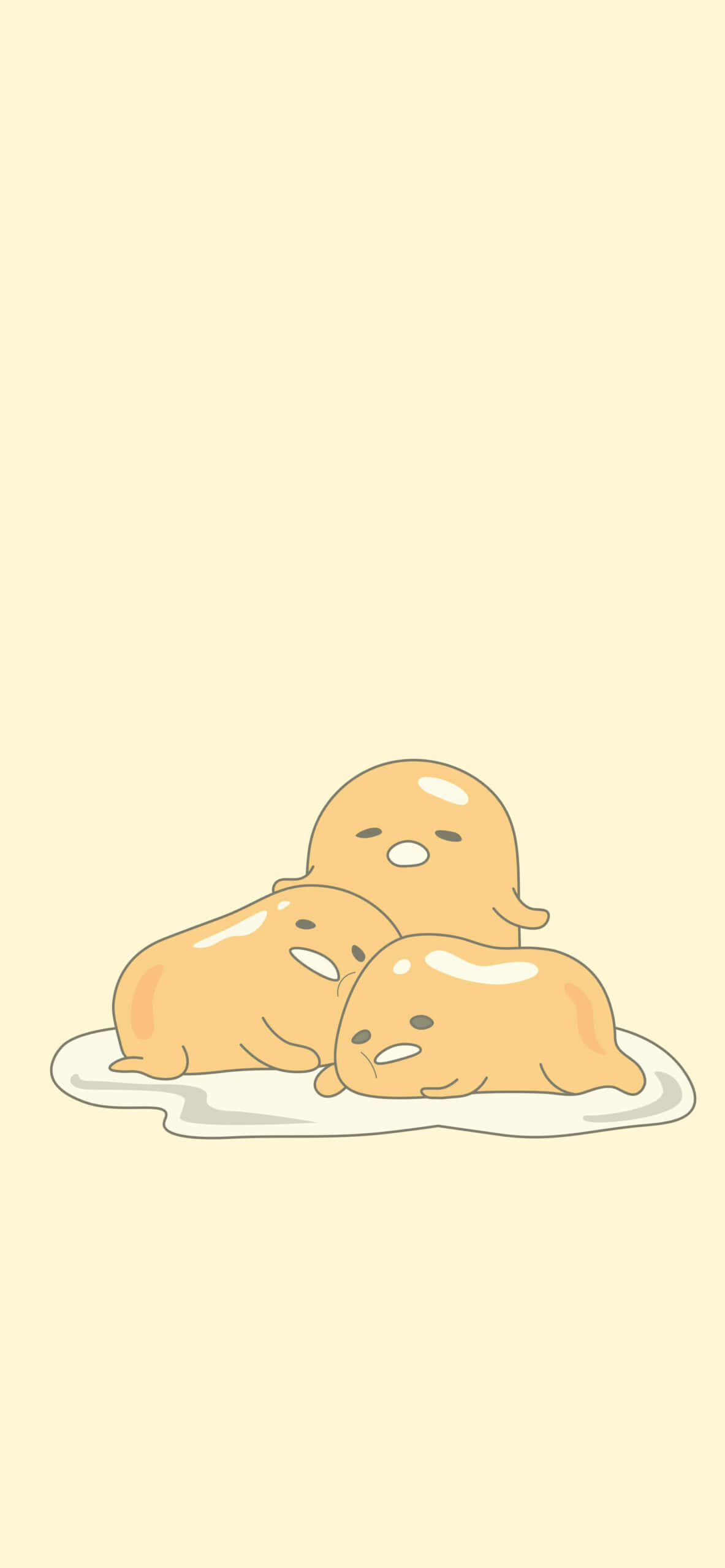 Gudetama, yellow, white plate, 2K Phone Wallpaper