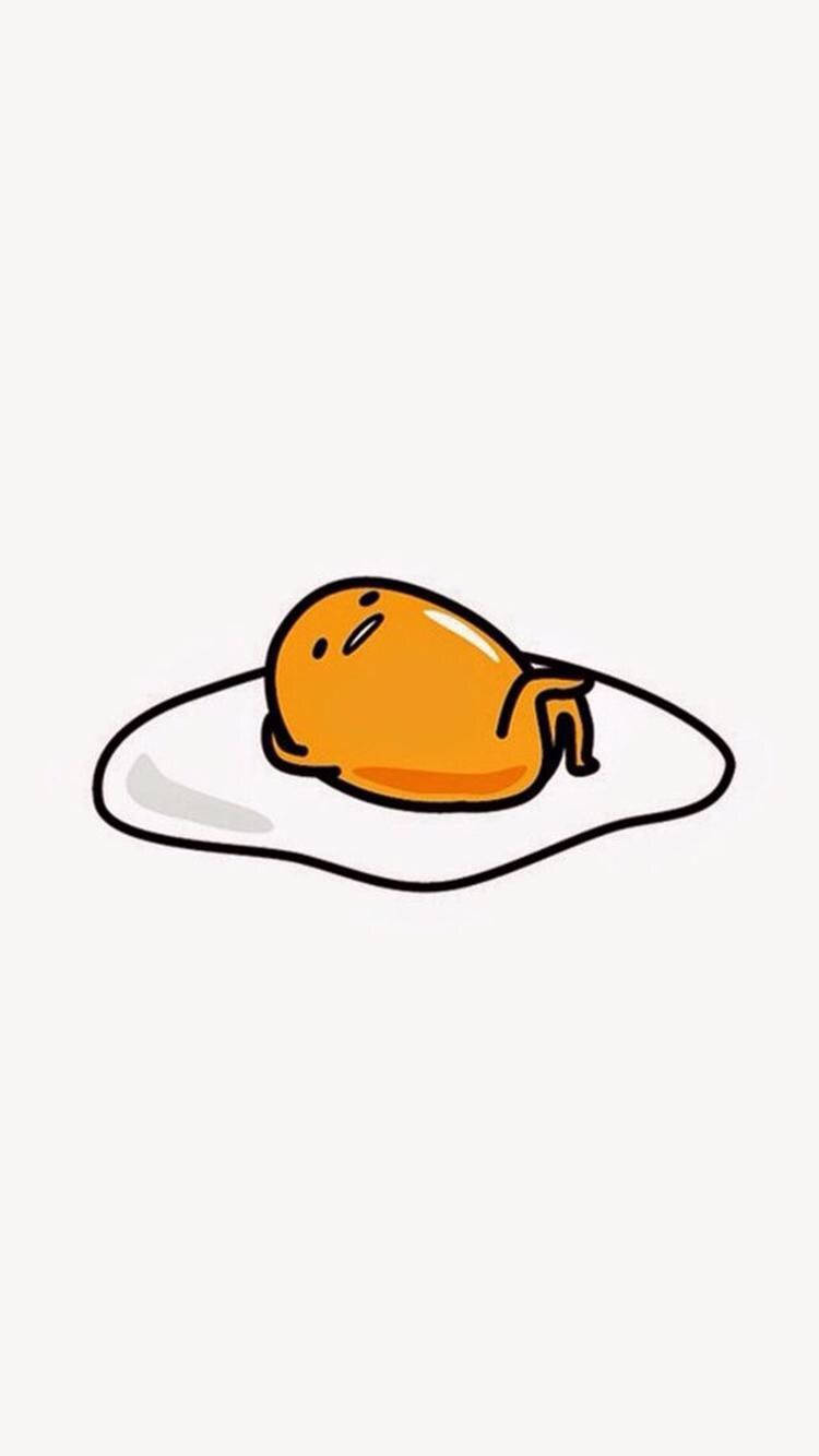 Gudetama, orange cartoon character, white fried egg, HD Phone Wallpaper
