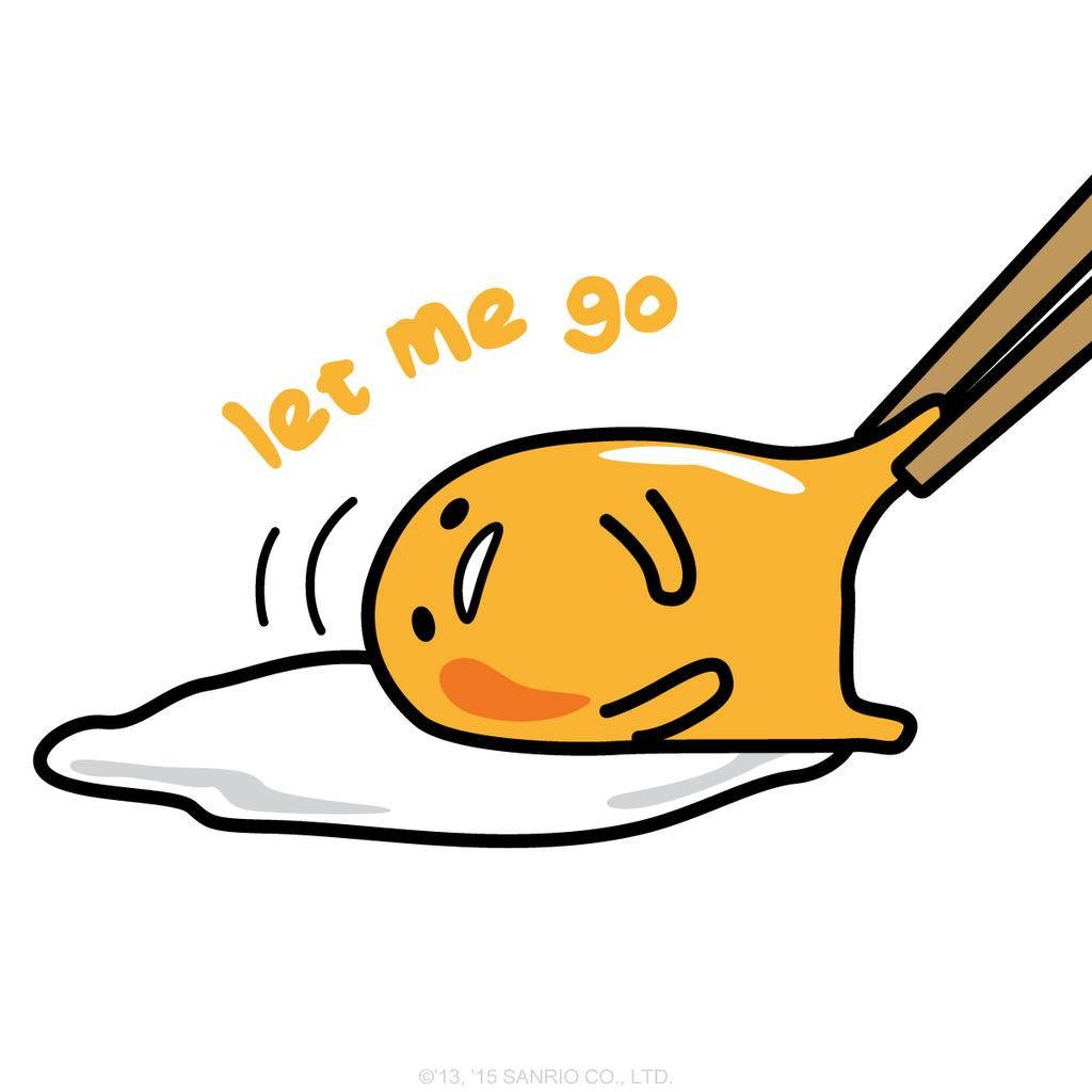 Gudetama, cute yellow dumpling character, pleading face, SD Desktop Wallpaper
