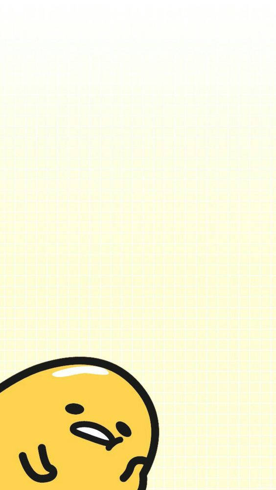 Gudetama, yellow cartoon character, grumpy expression, SD Phone Wallpaper