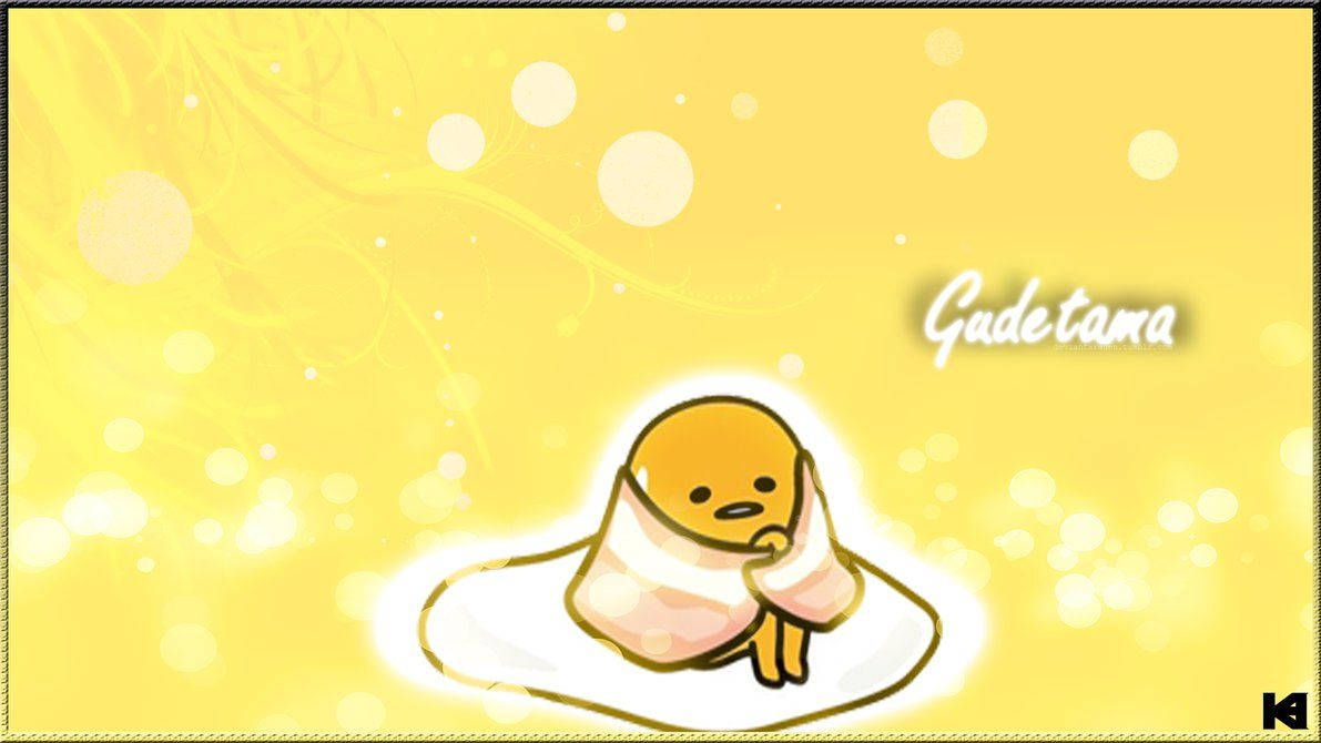 Yellow Gudetama, towel, plate, SD Desktop Wallpaper