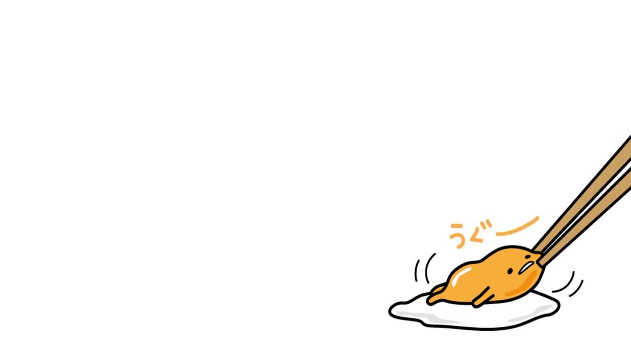 Gudetama, cute cheeks, chopsticks, HD Desktop Wallpaper