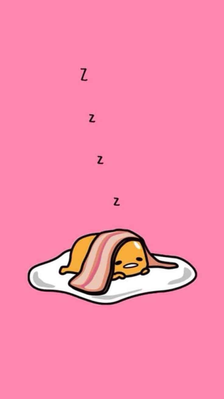 Gudetama, pink background, fried egg, HD Phone Wallpaper