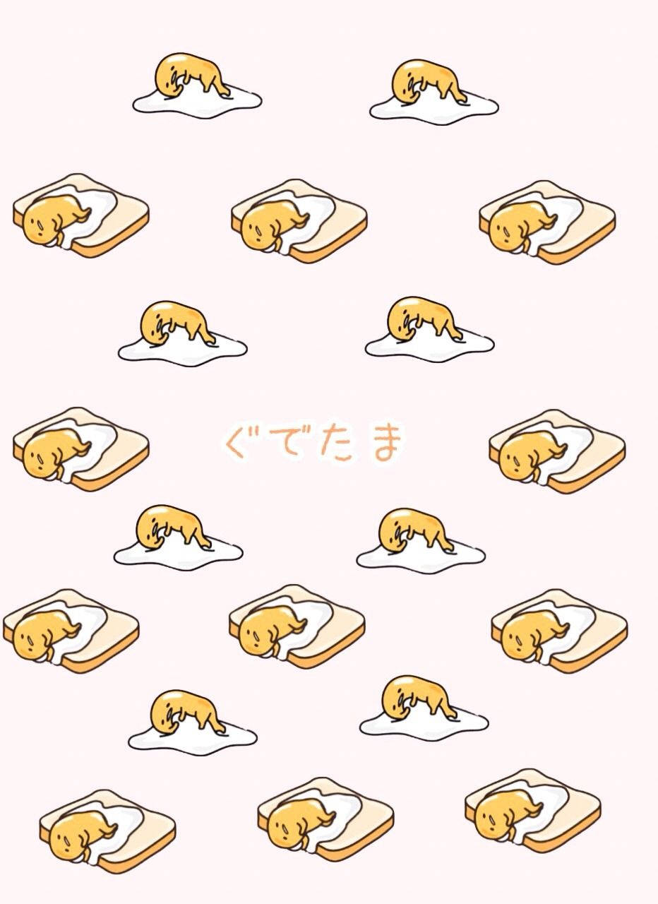 Gudetama, yellow egg characters, white toast, HD Phone Wallpaper