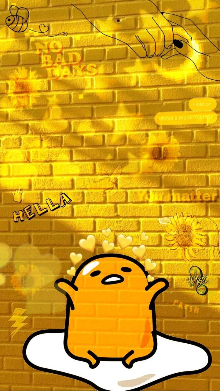 Gudetama, yellow, cloud, HD Phone Wallpaper