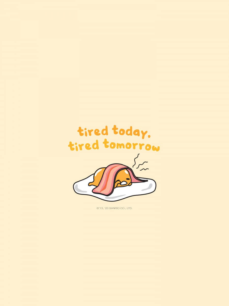 Gudetama, bacon blanket, fried egg, SD Phone Wallpaper